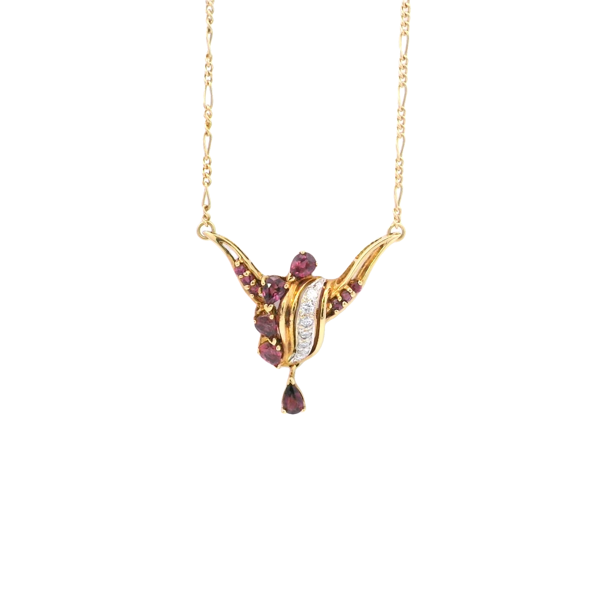 18ct YG Ruby and Diamond Necklet