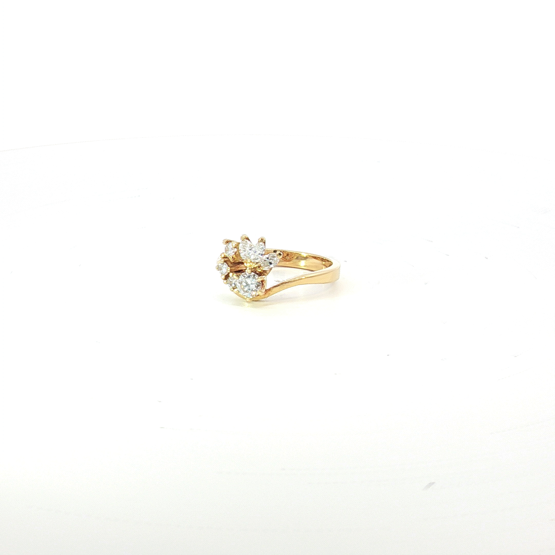 18ct YG Multi Diamond Dress Ring