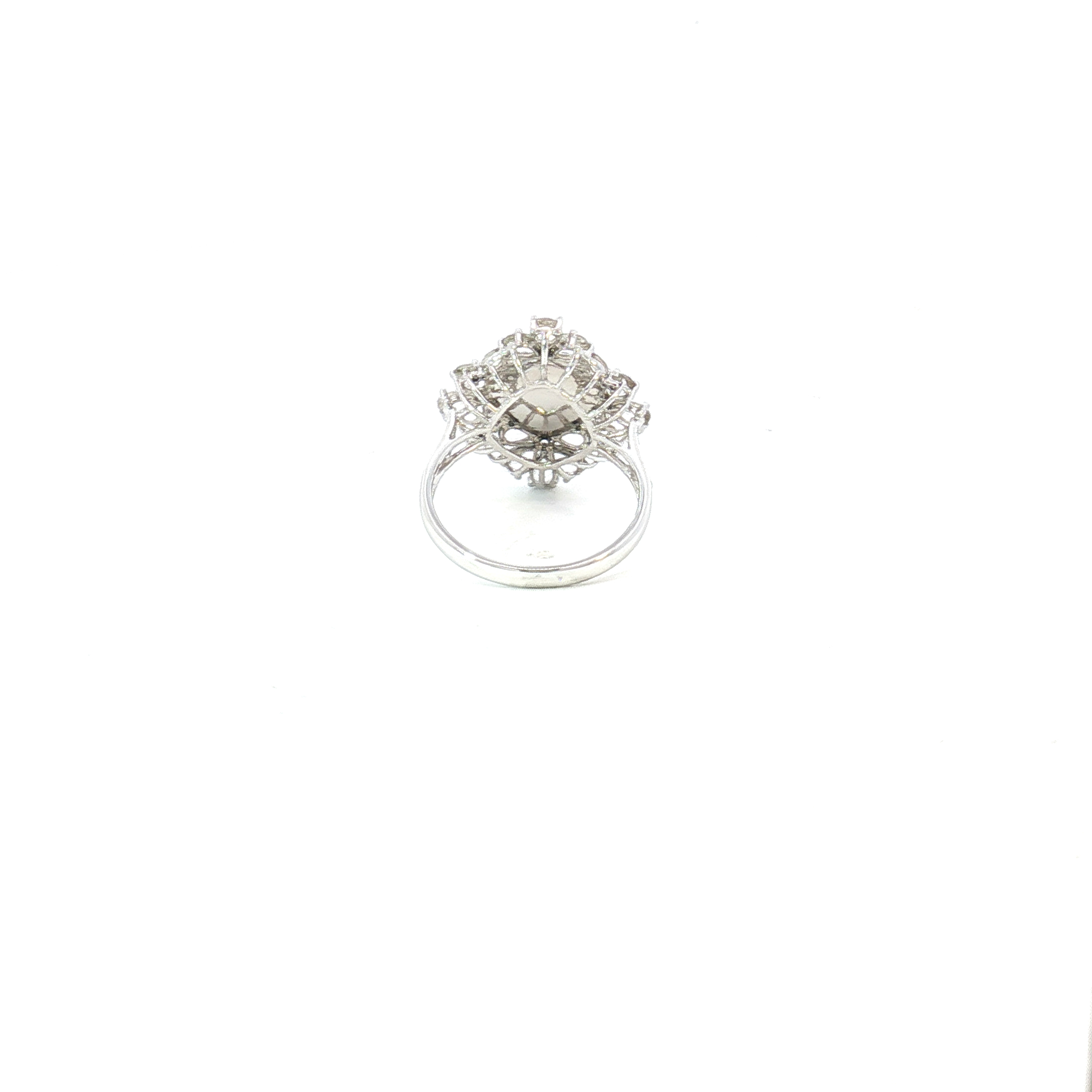 18ct WG/YG Emerald and Diamond Cocktail Ring
