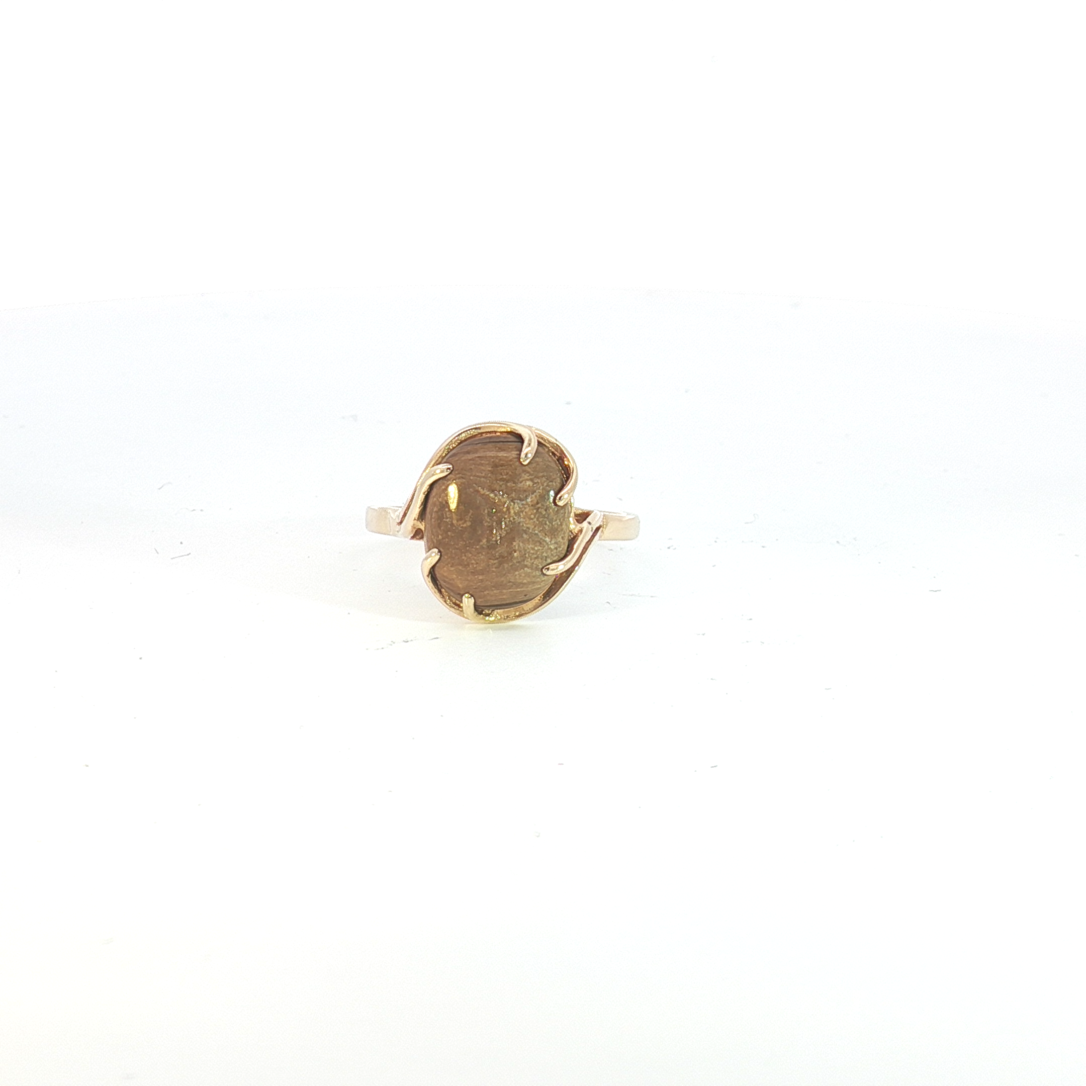 9ct YG Tiger Eye Dress Ring