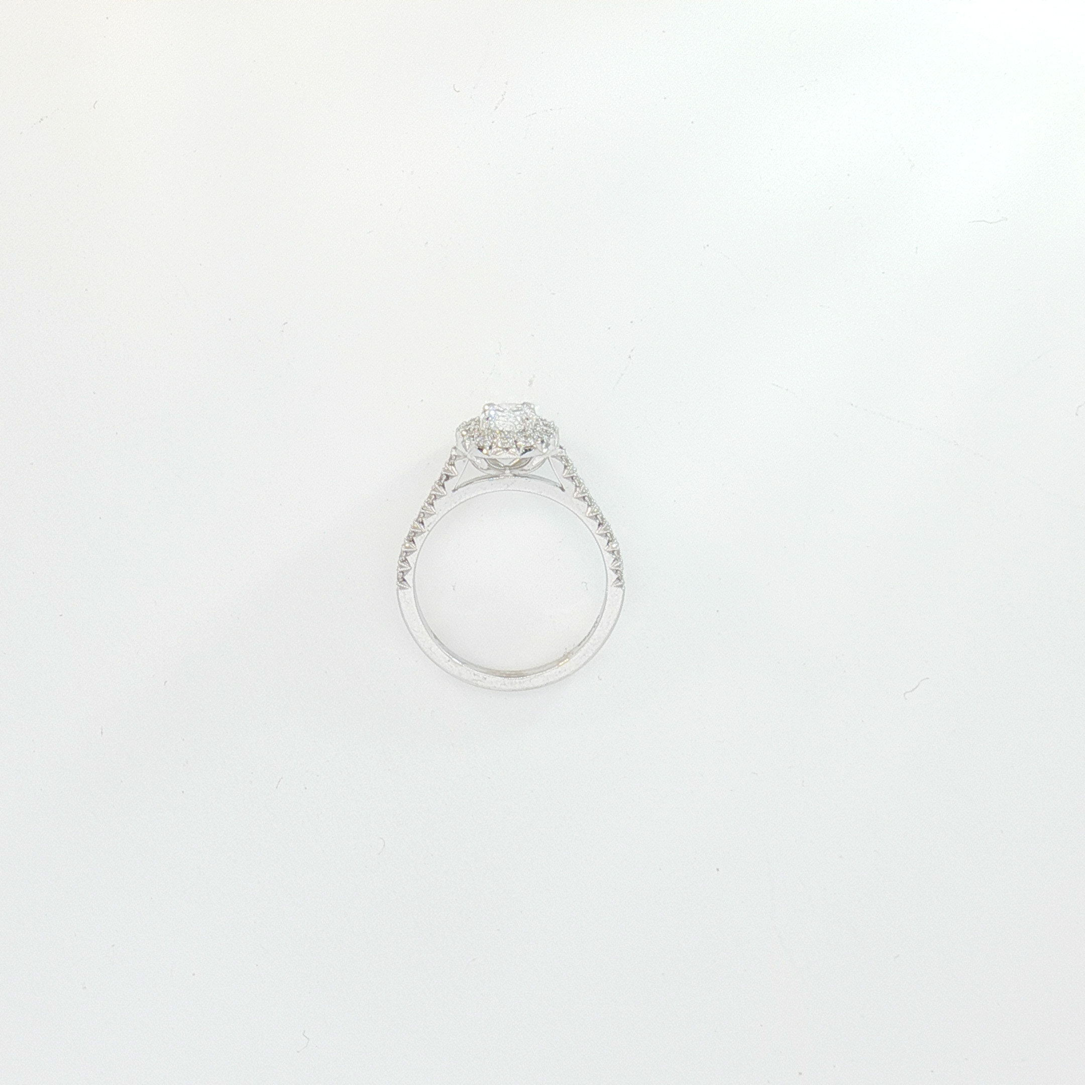 18ct WG Oval Diamond Halo Engagement Ring