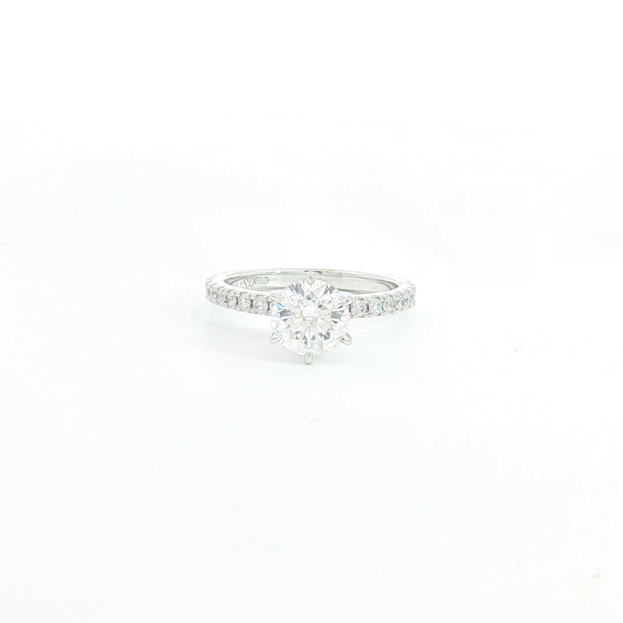 18ct WG Diamond Engagement Ring with Diamond Set Shoulders
