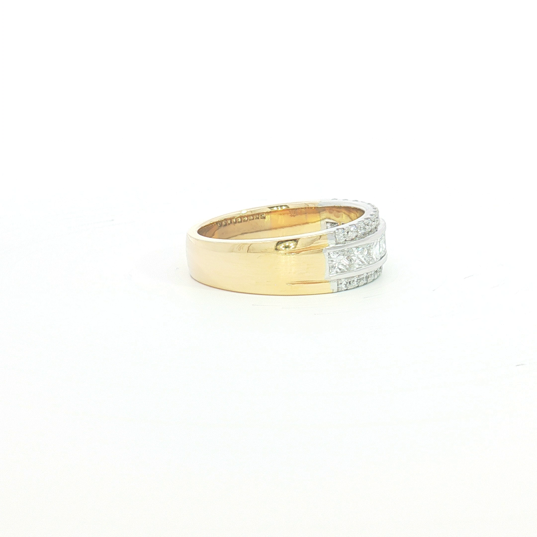 18ct 2Tone Multi-Row Diamond Ring