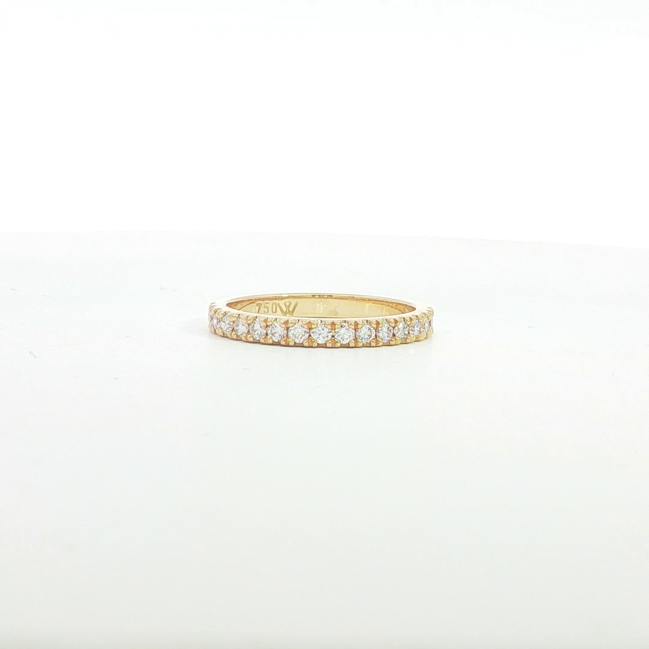 18ct YG Round Diamond Wedding Ring