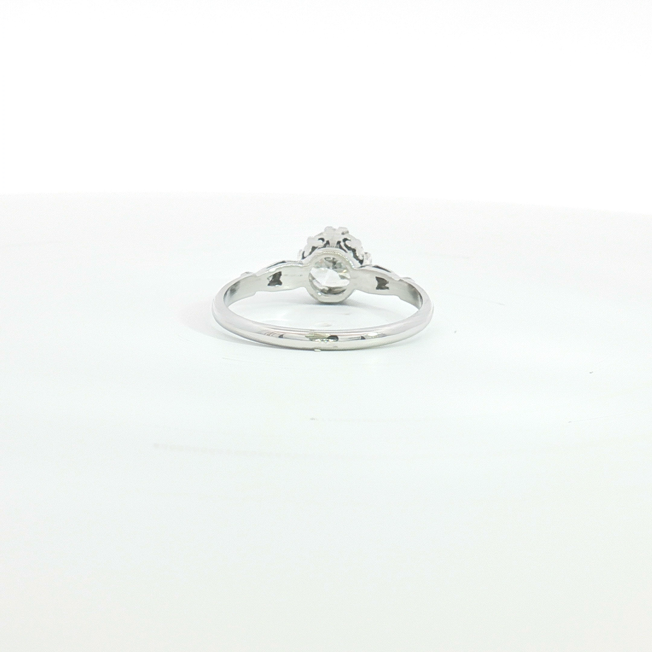 18ct WG and Palladium Vintage Diamond Engagement Ring