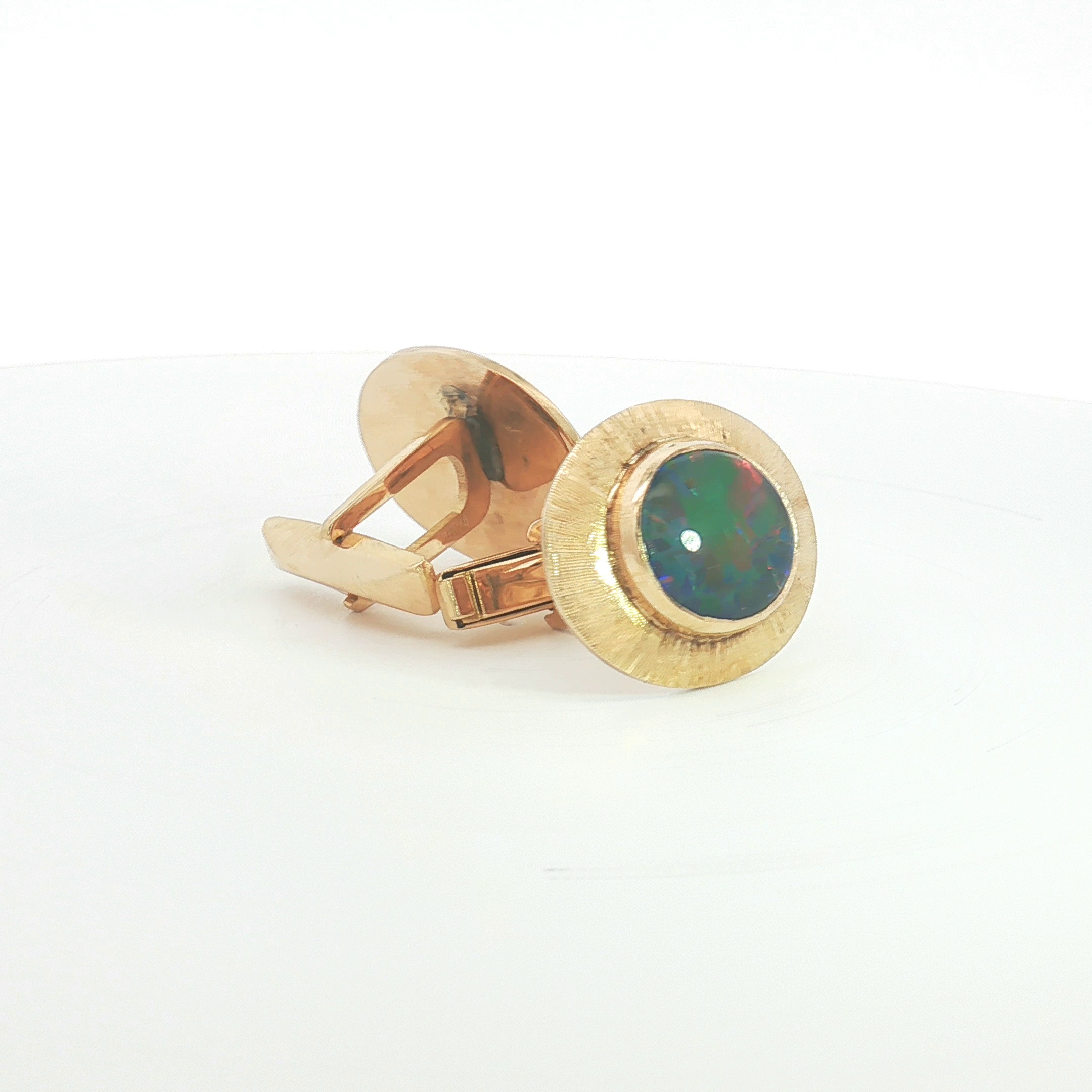 18ct YG Opal Triplet Cufflinks