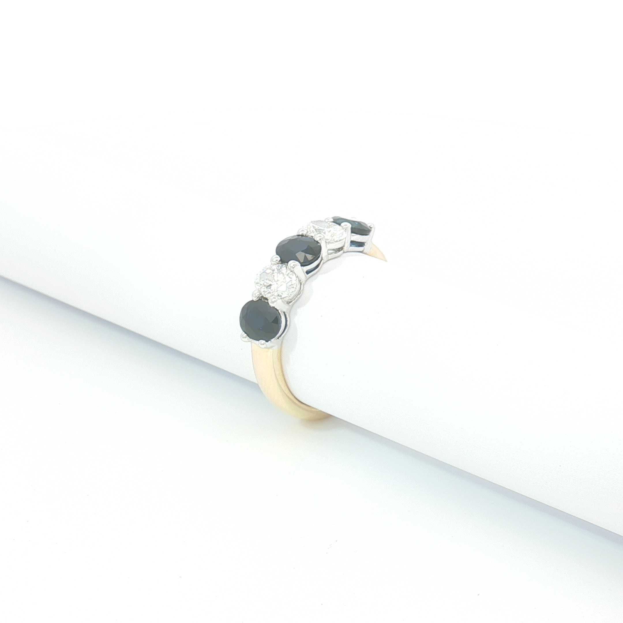 18ct 2Tone Sapphire and Diamond Ring
