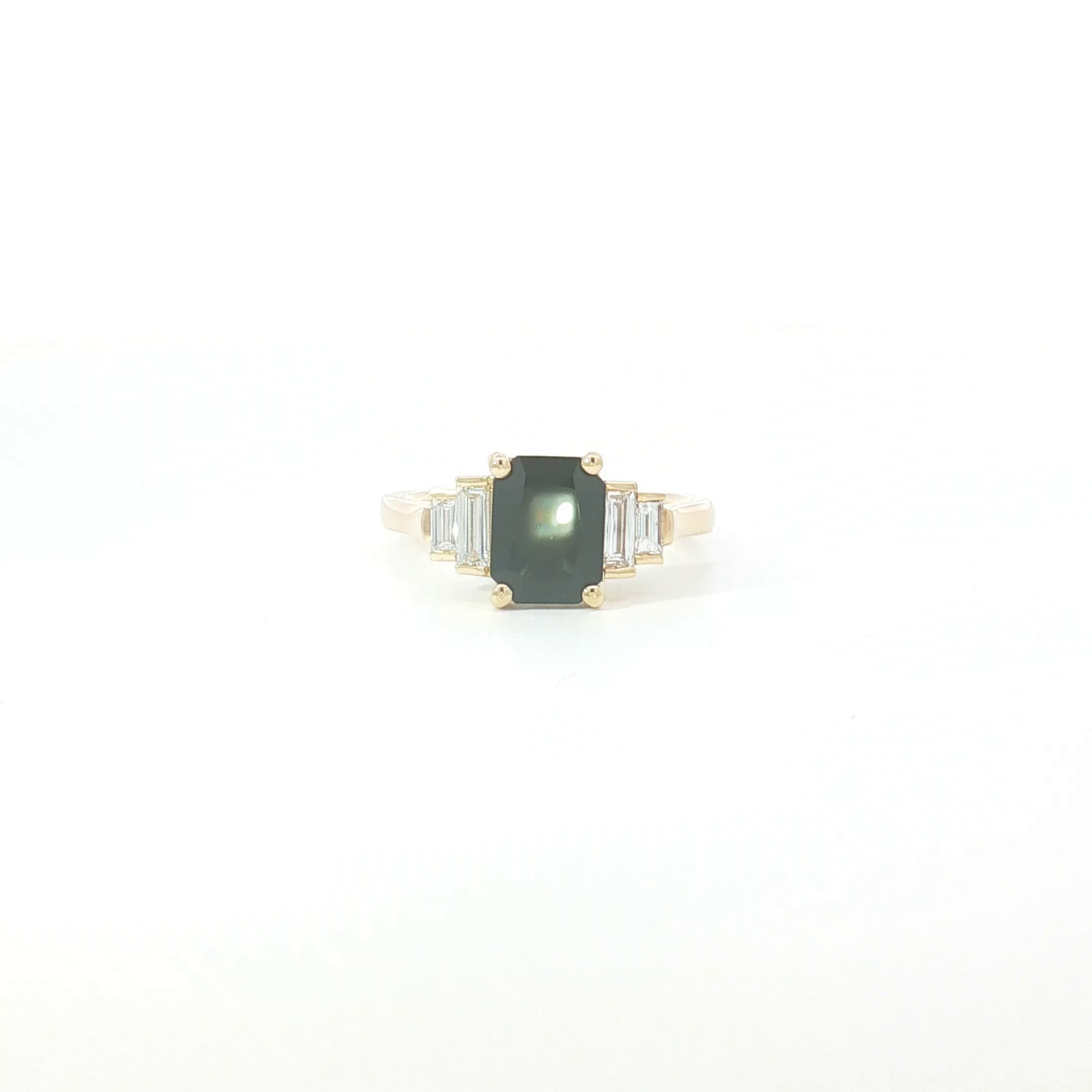 18ct YG Sapphire and Diamond Dress Ring