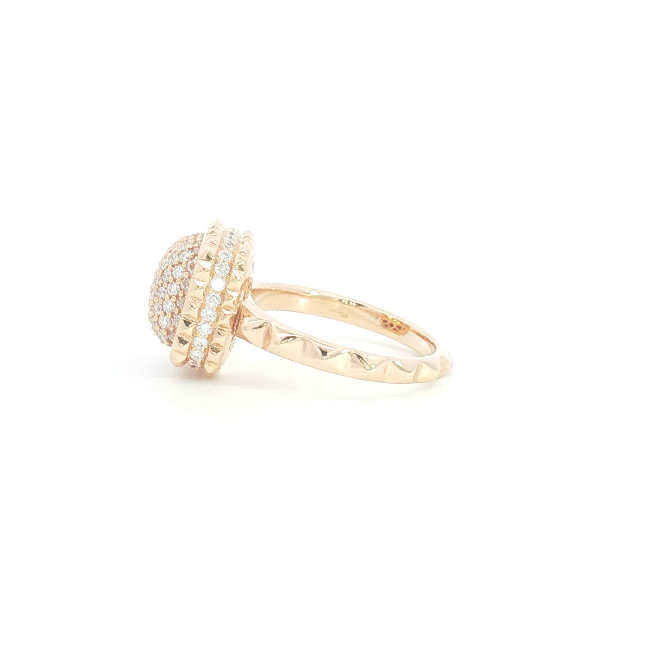 18ct RG Diamond Pavé Studded Cocktail Ring