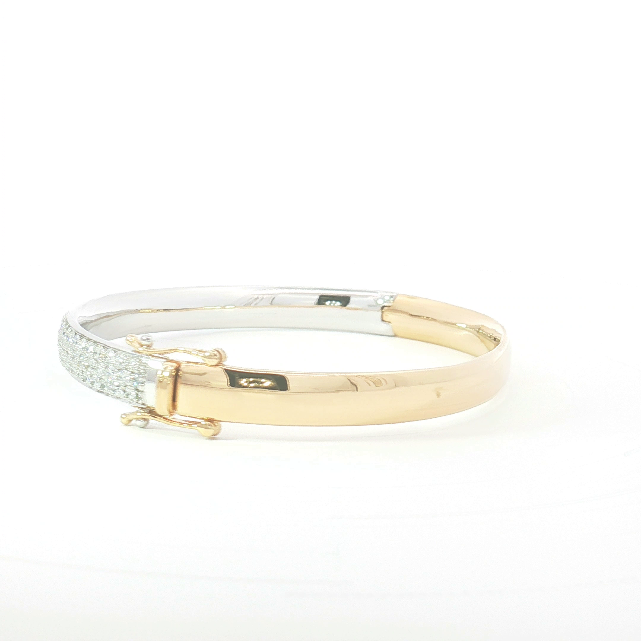 18ct 2Tone Diamond Pavé Set Bangle