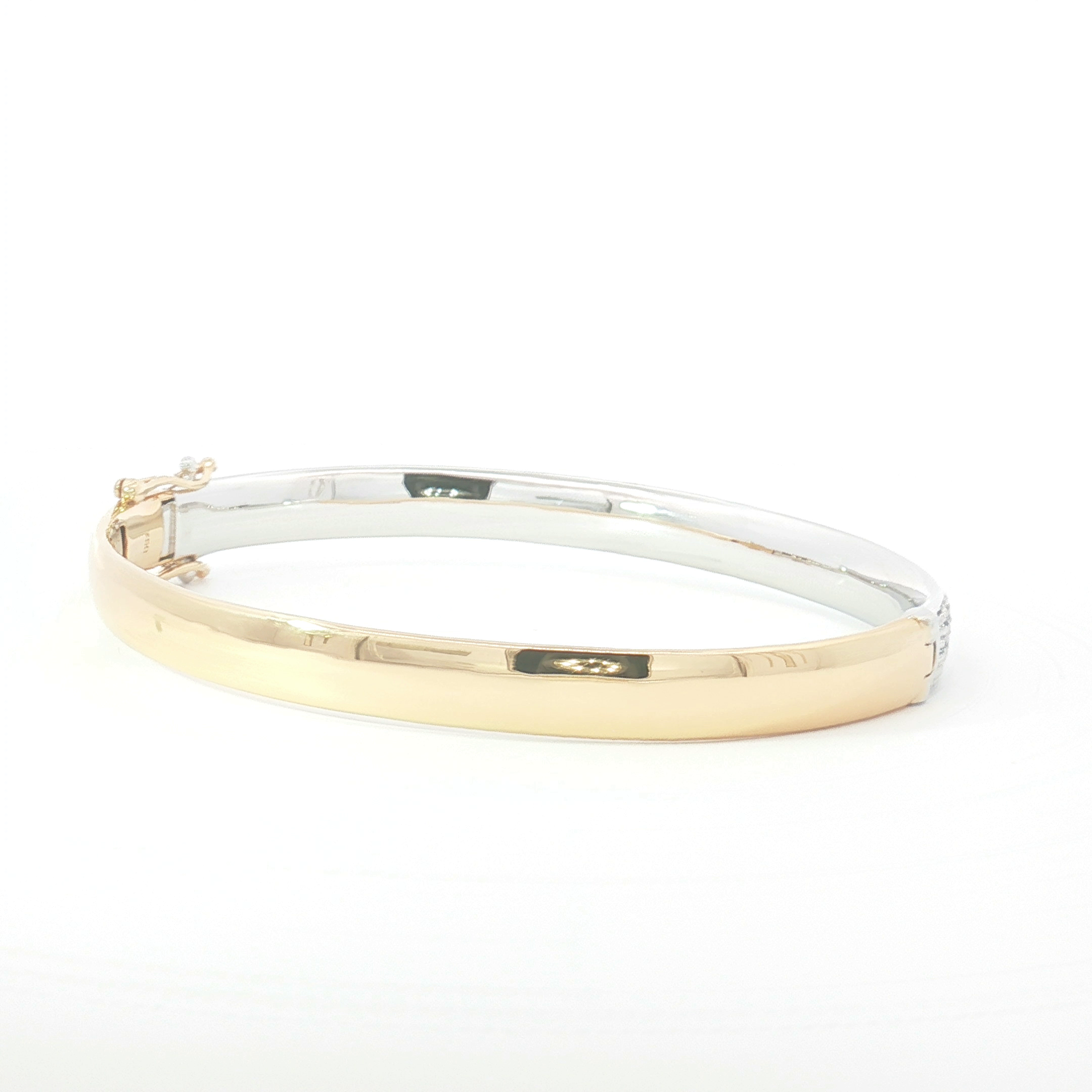 18ct 2Tone Diamond Pavé Set Bangle