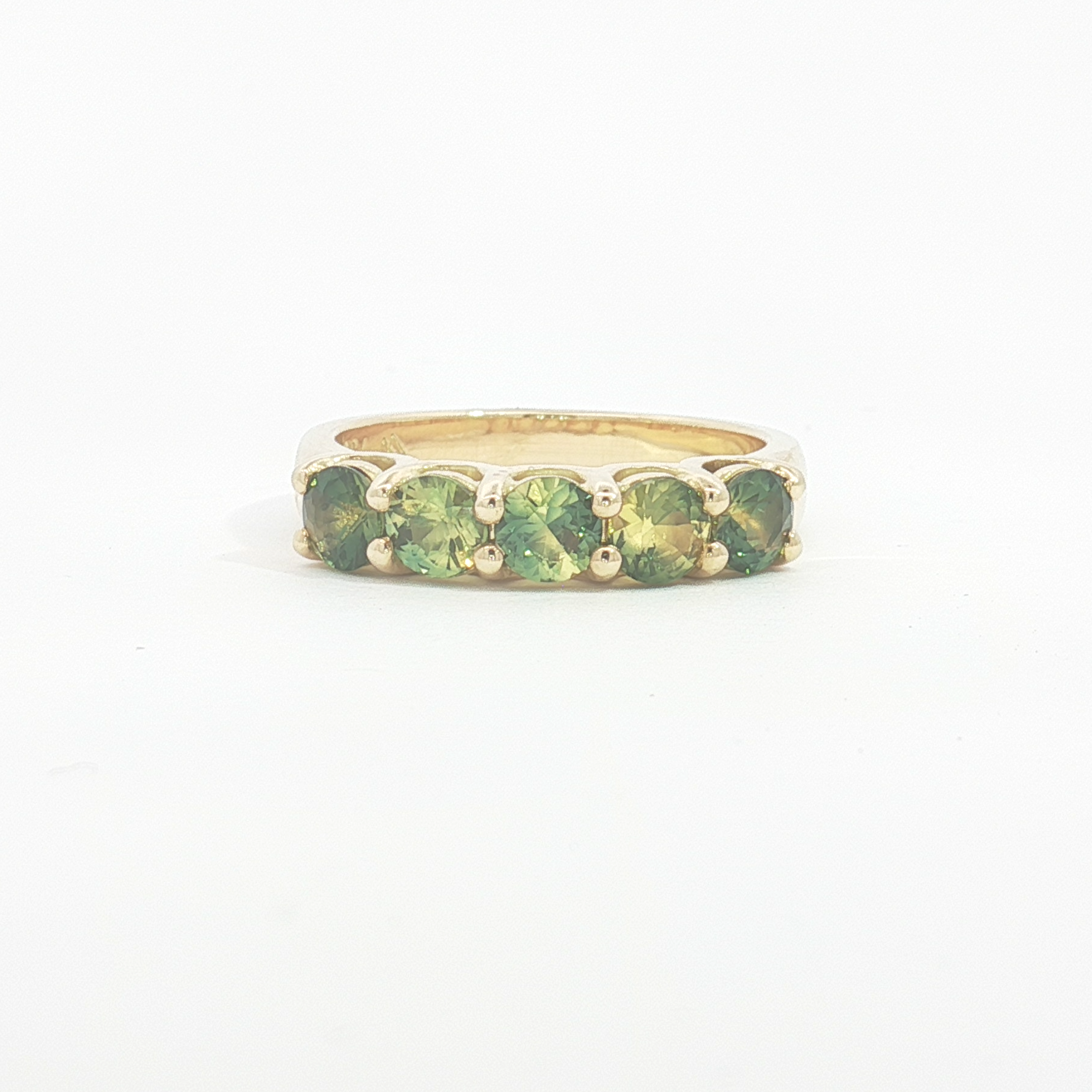 18ct YG 5 Parti Sapphire Dress Ring
