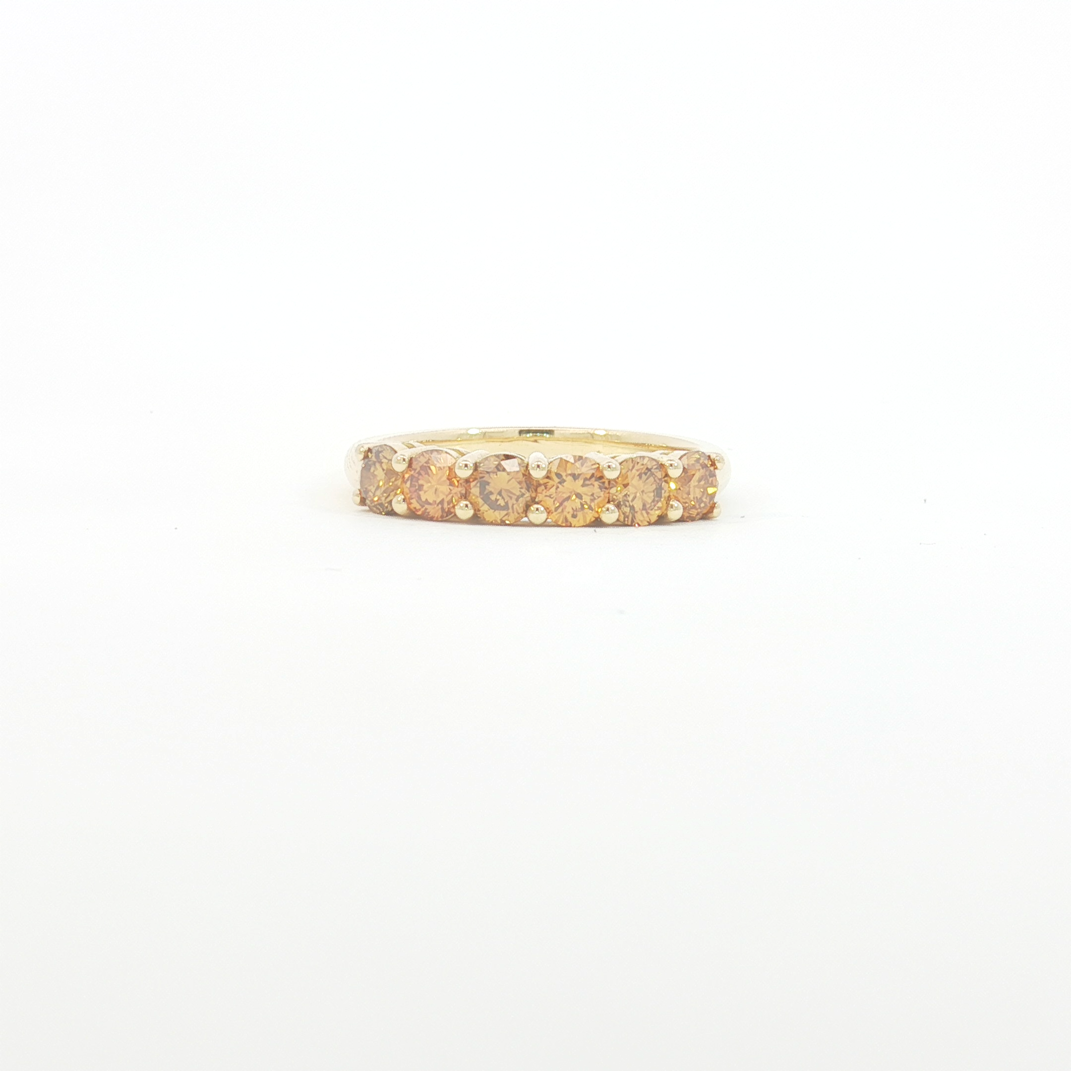 18ct YG Fancy Intense Orange Diamond Dress Ring