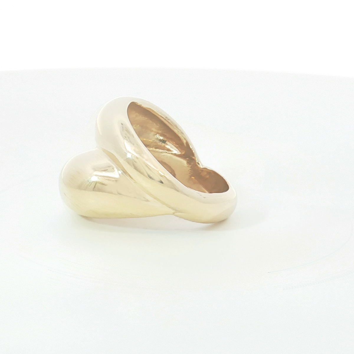 14ct YG Chunky Double Dome Band Ring