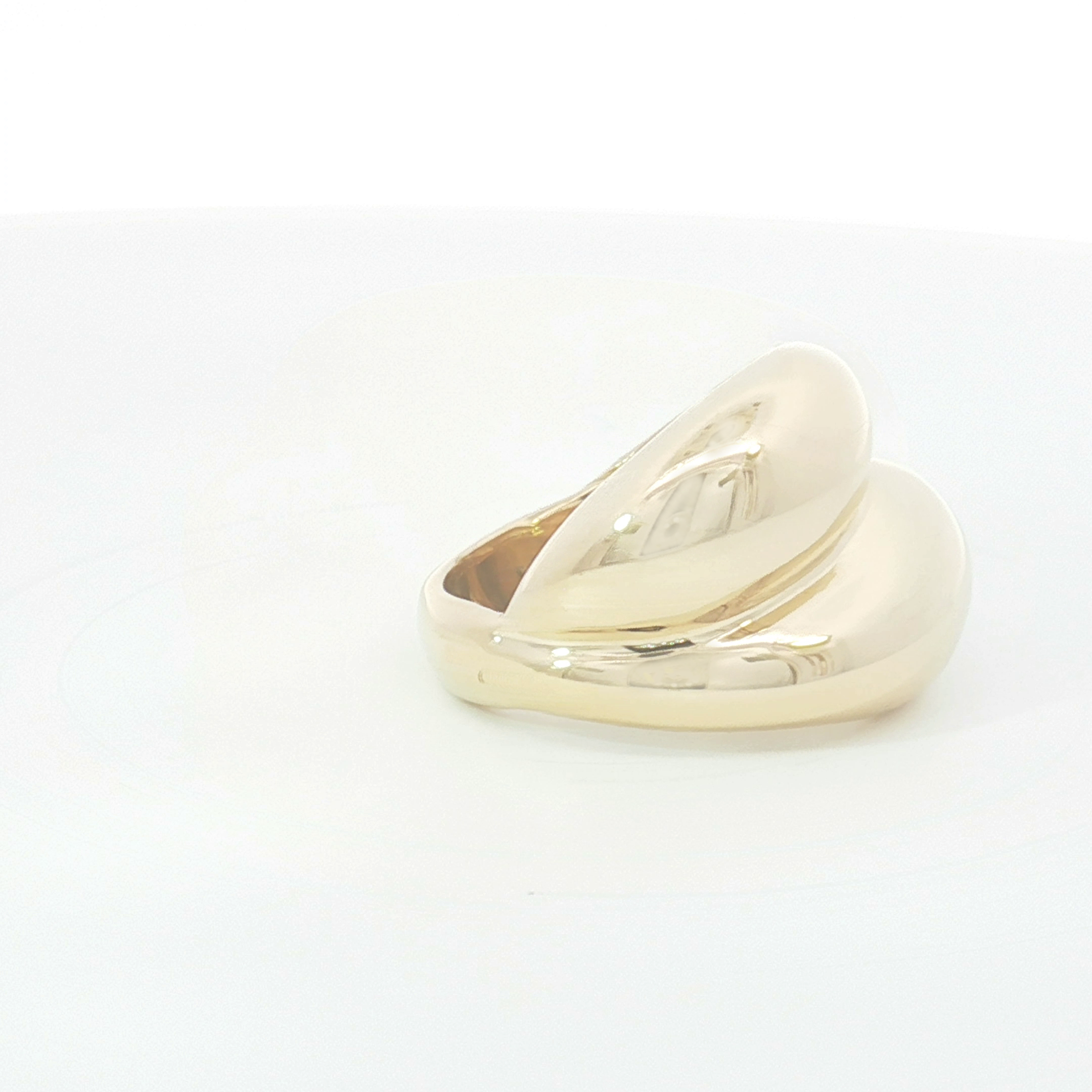 14ct YG Chunky Double Dome Band Ring