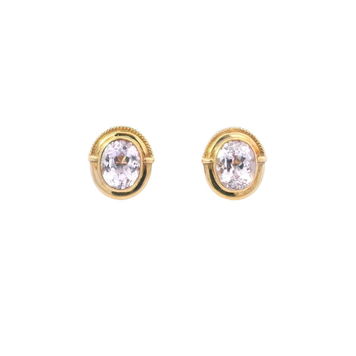 9ct YG Kunzite Stud Earrings