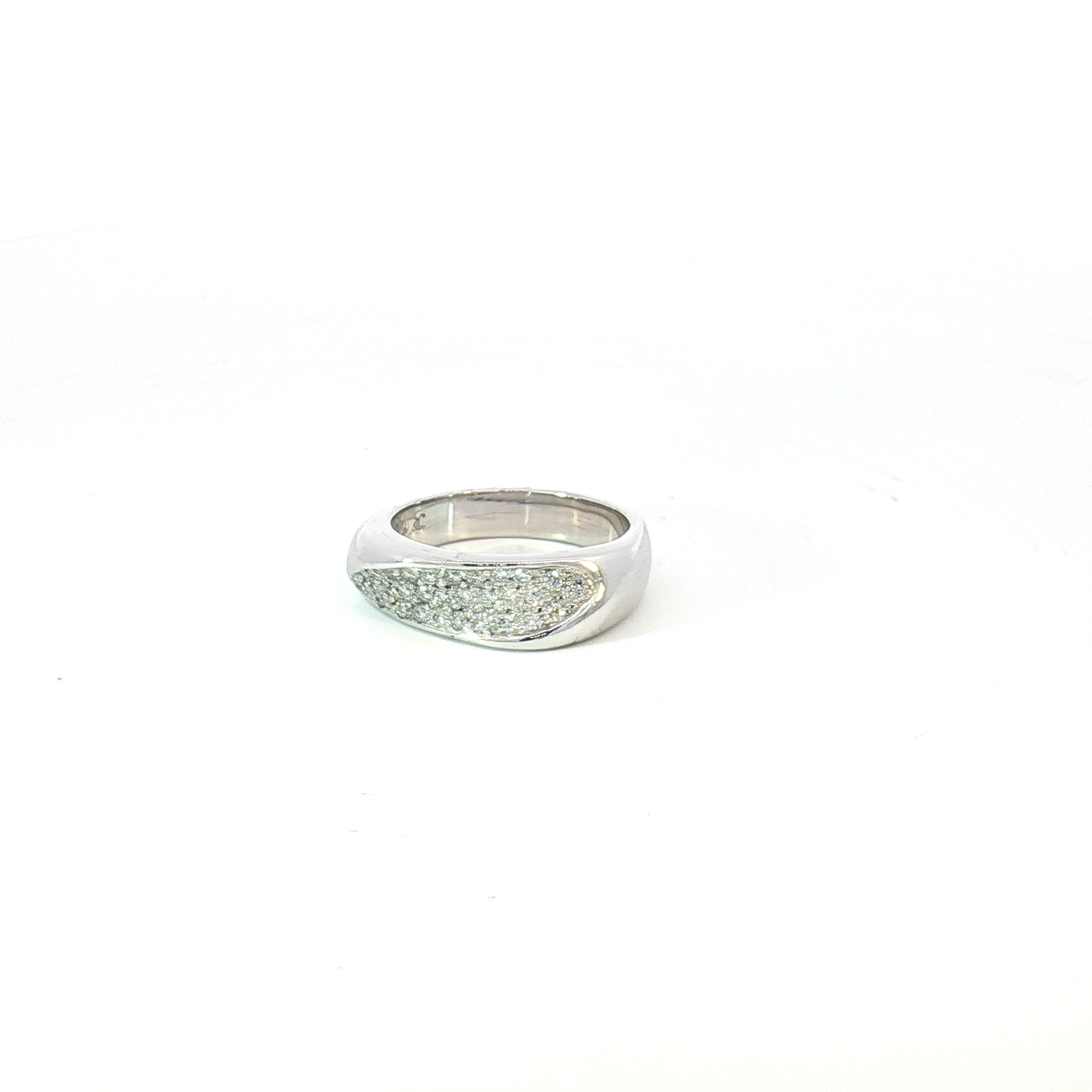 18ct WG Pave Diamond Ring