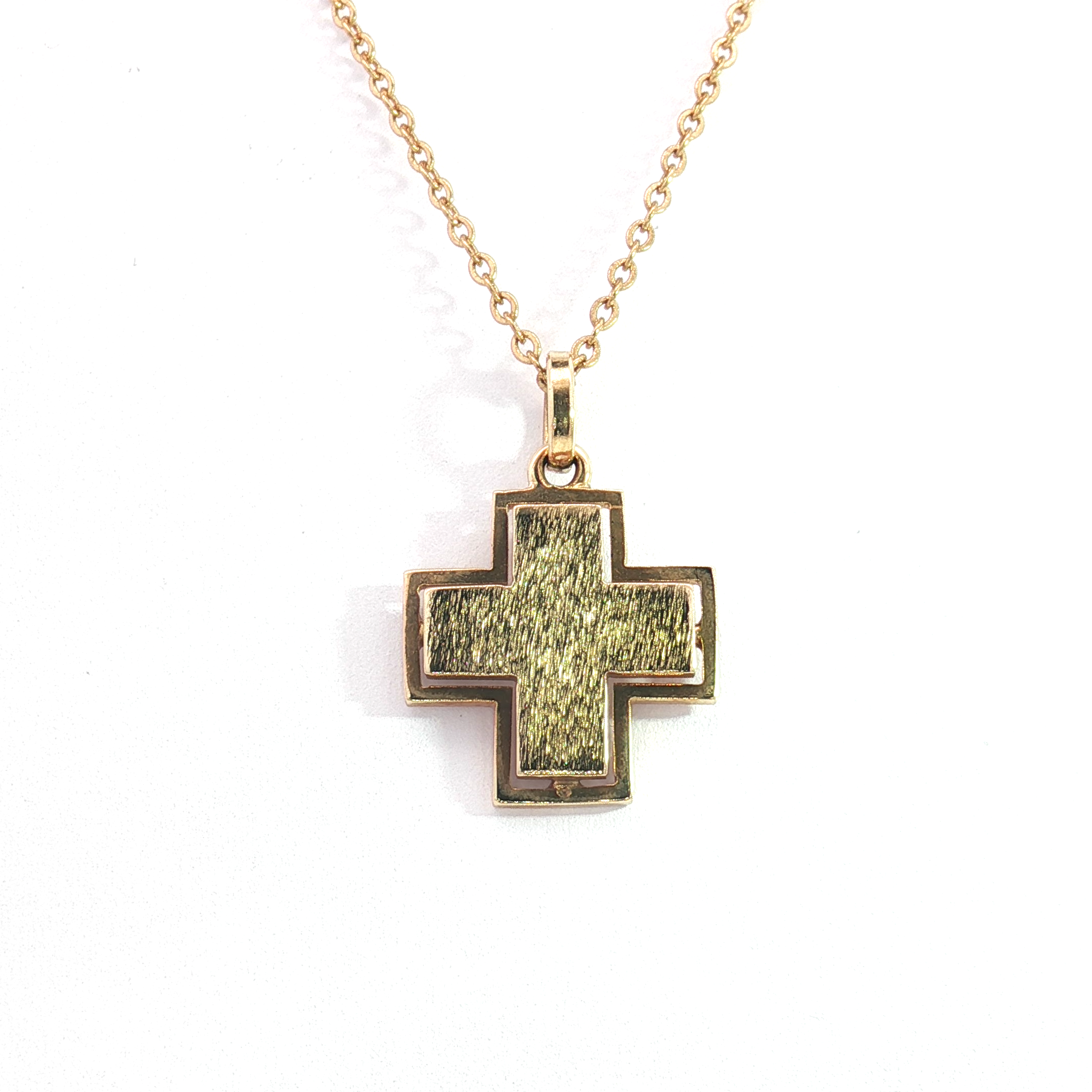 18ct YG Cross Pendant