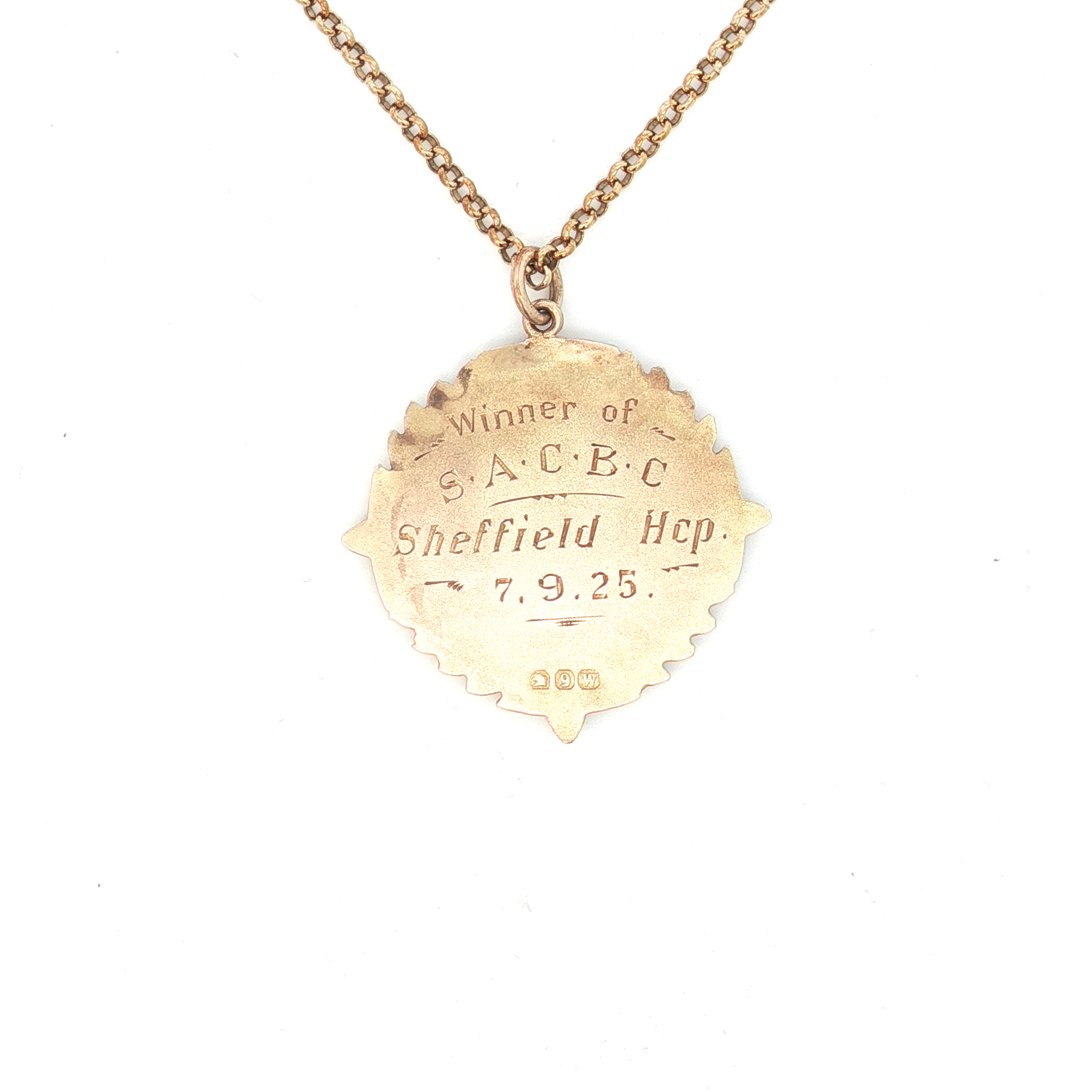9ct YG Sprint Race Medal