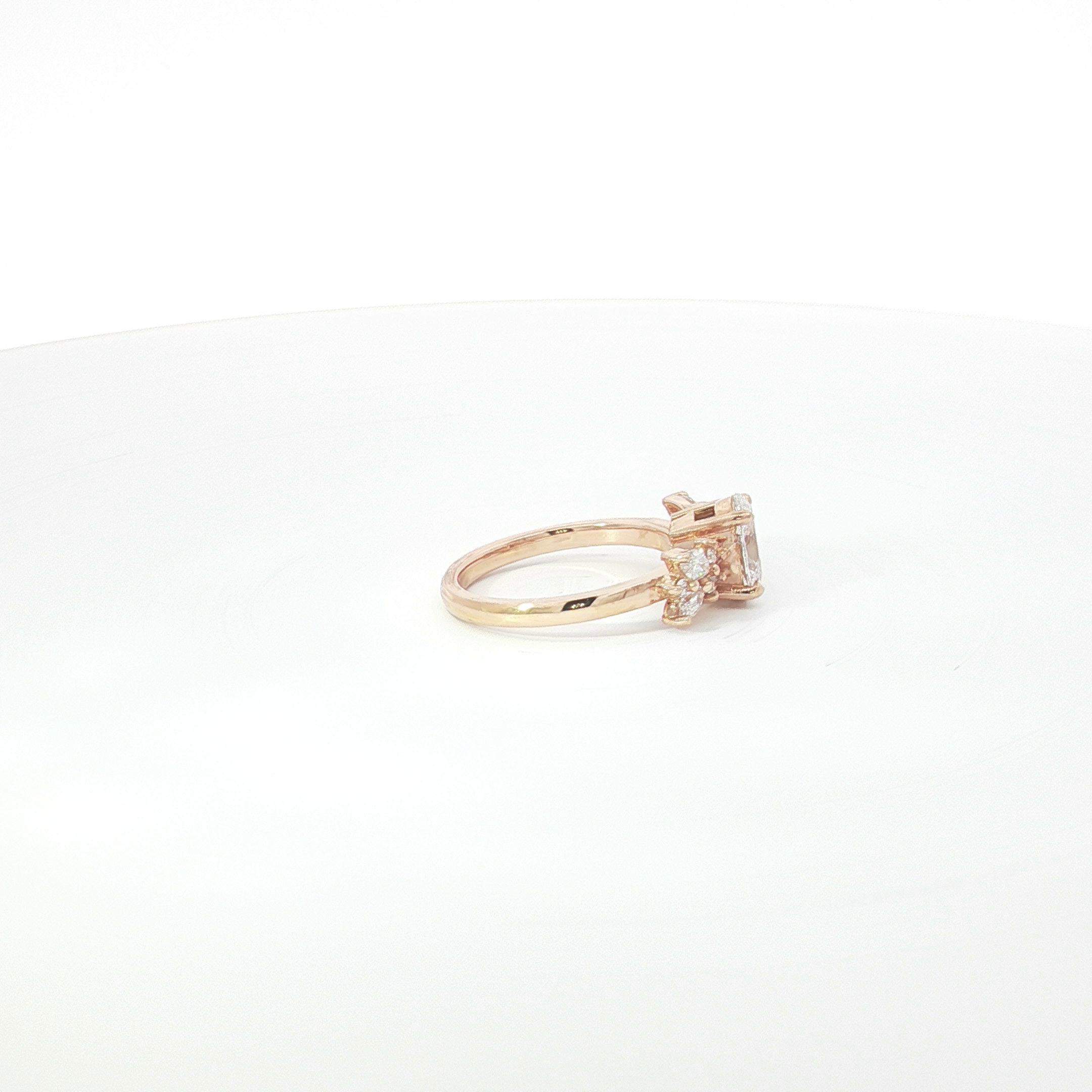 18ct RG Oval Lab Grown Diamond Engagement Ring