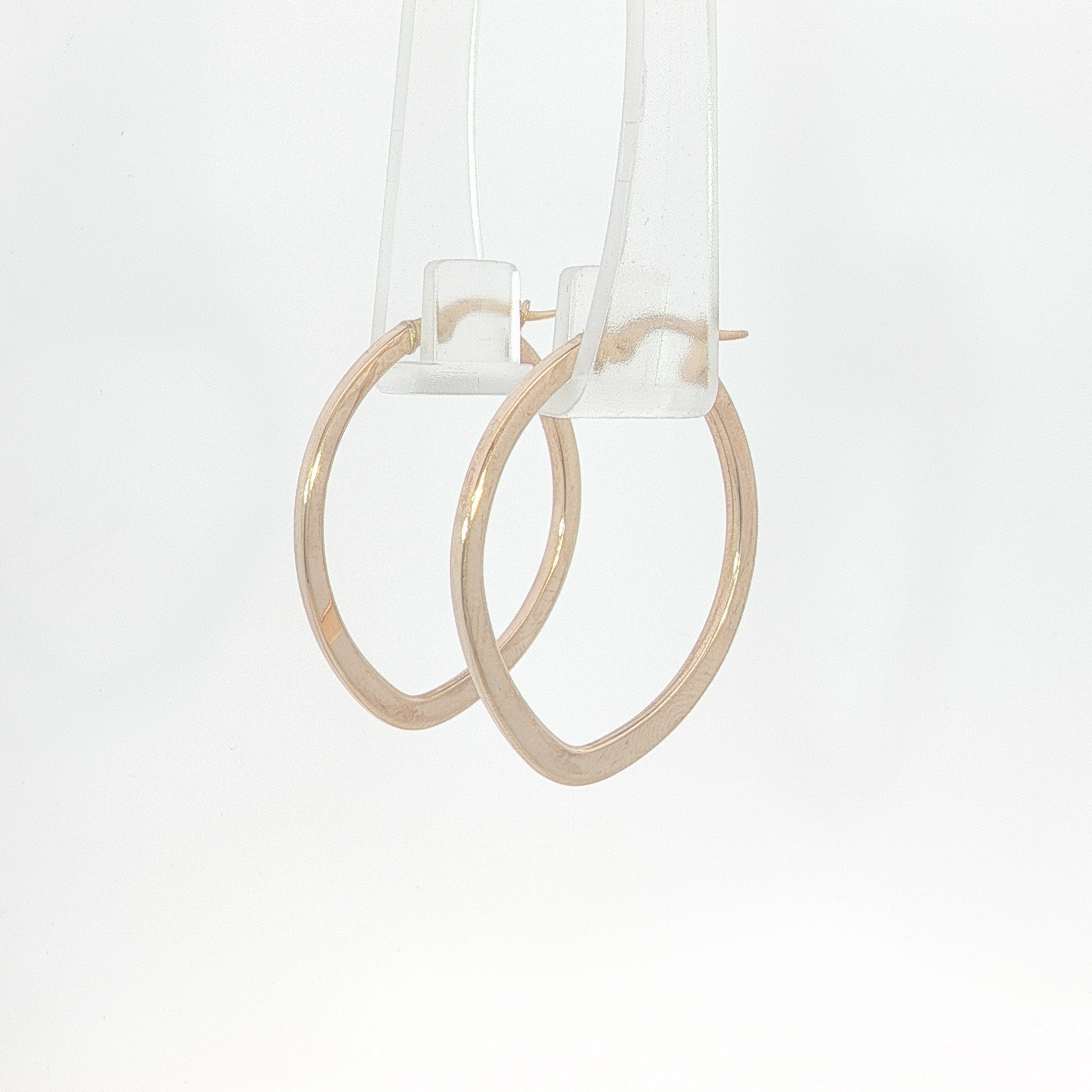 9ct RG Softly Squared Hoop Earrings