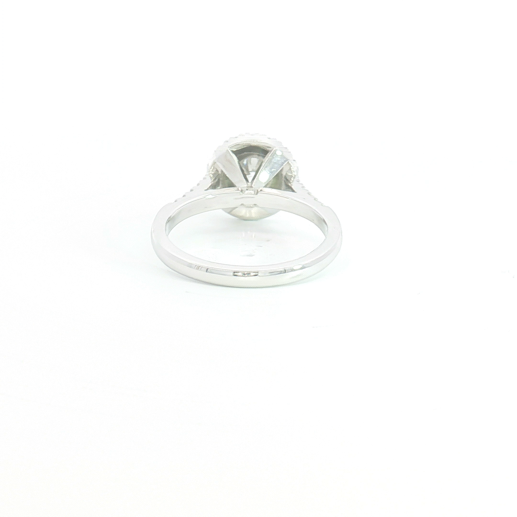 18ct WG Round Double Halo Diamond Engagement Ring