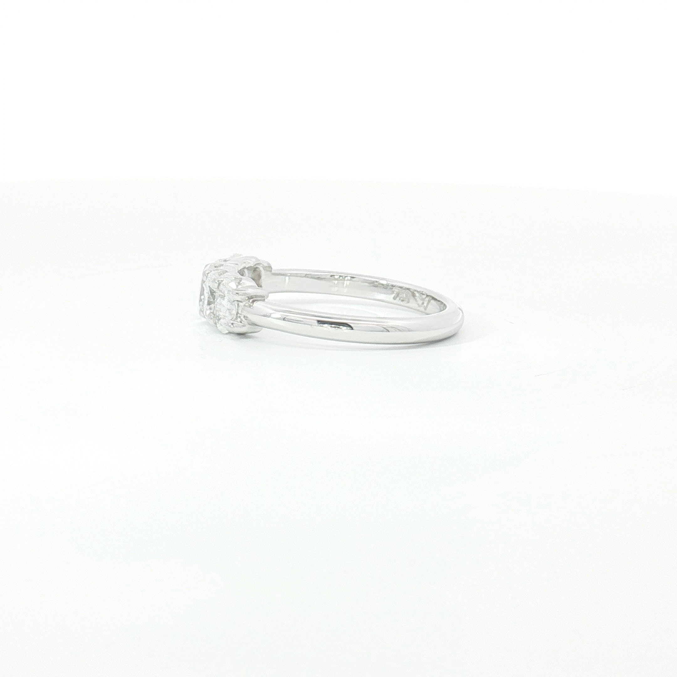 18ct WG Five Oval Diamond Ring