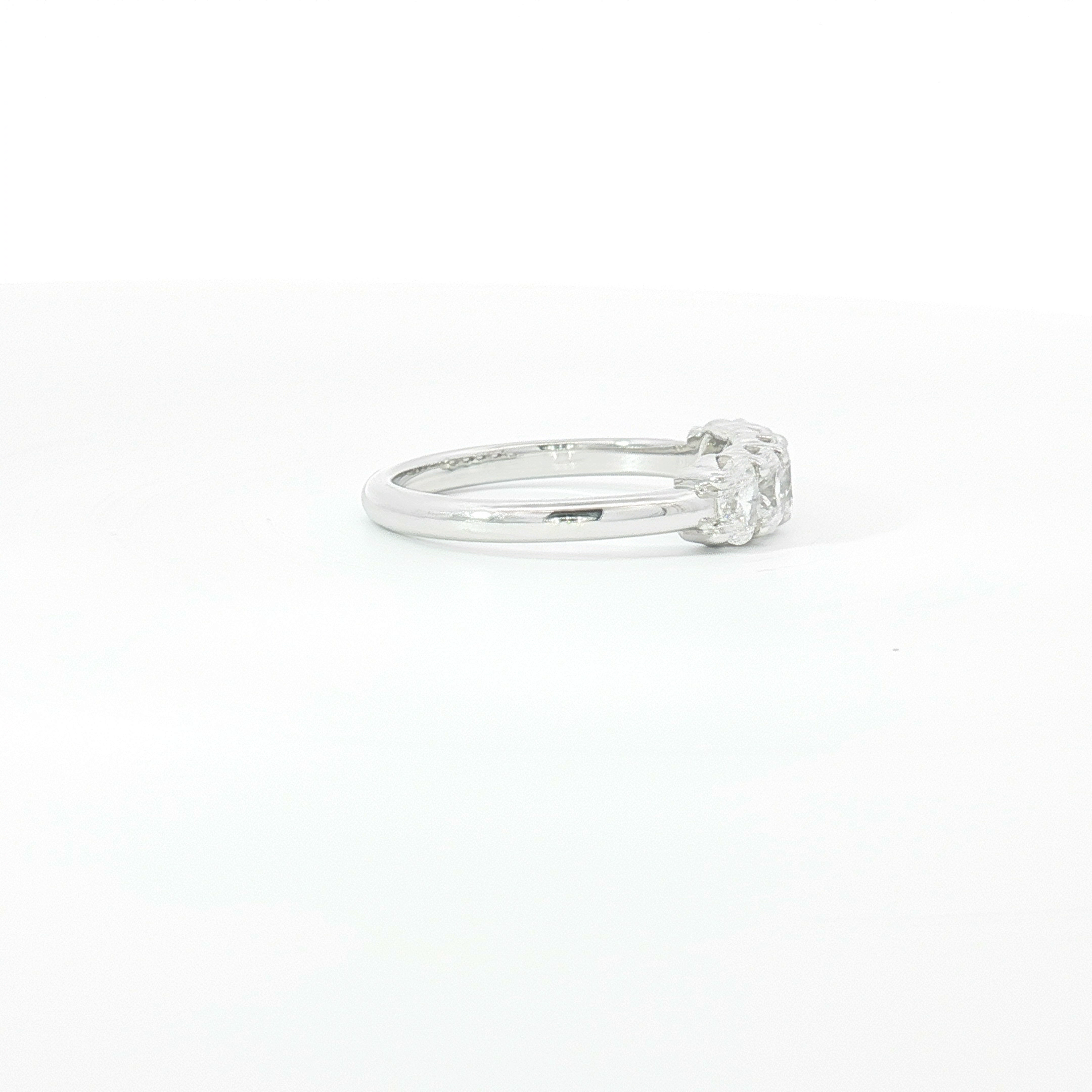 18ct WG Five Oval Diamond Ring