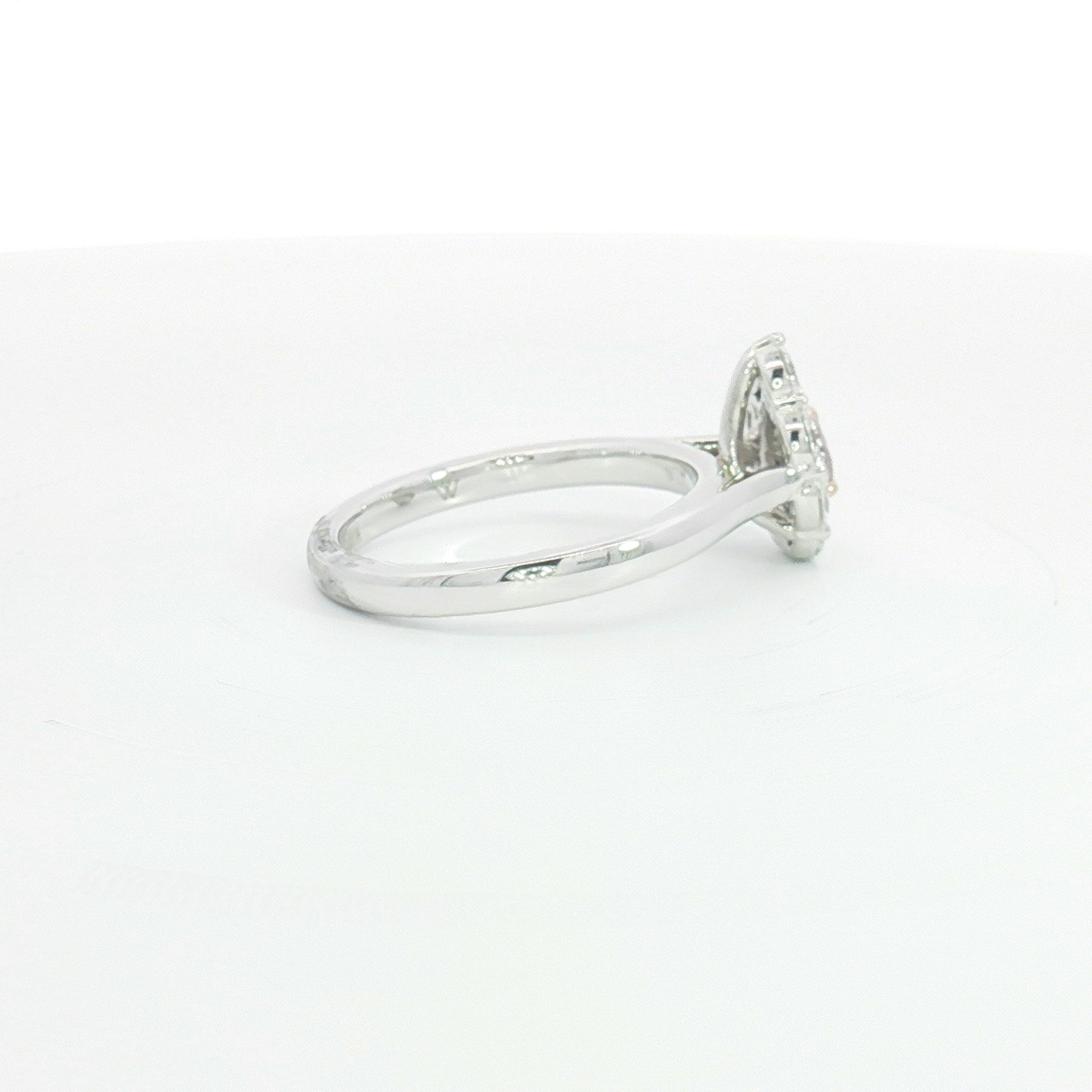 18ct WG Fancy Pink Diamond Double Halo Ring