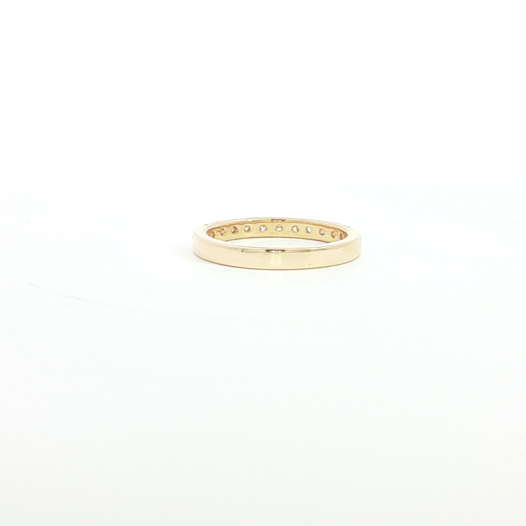 18ct YG Diamond Wedding Ring