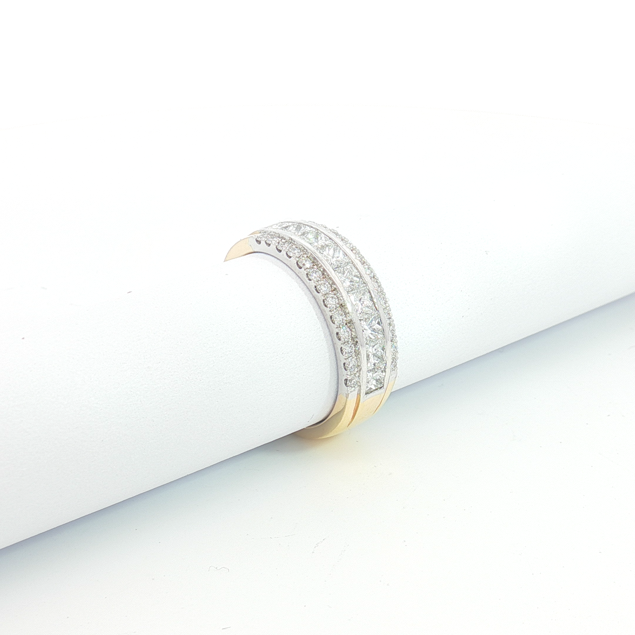 18ct 2Tone Multi-Row Diamond Ring