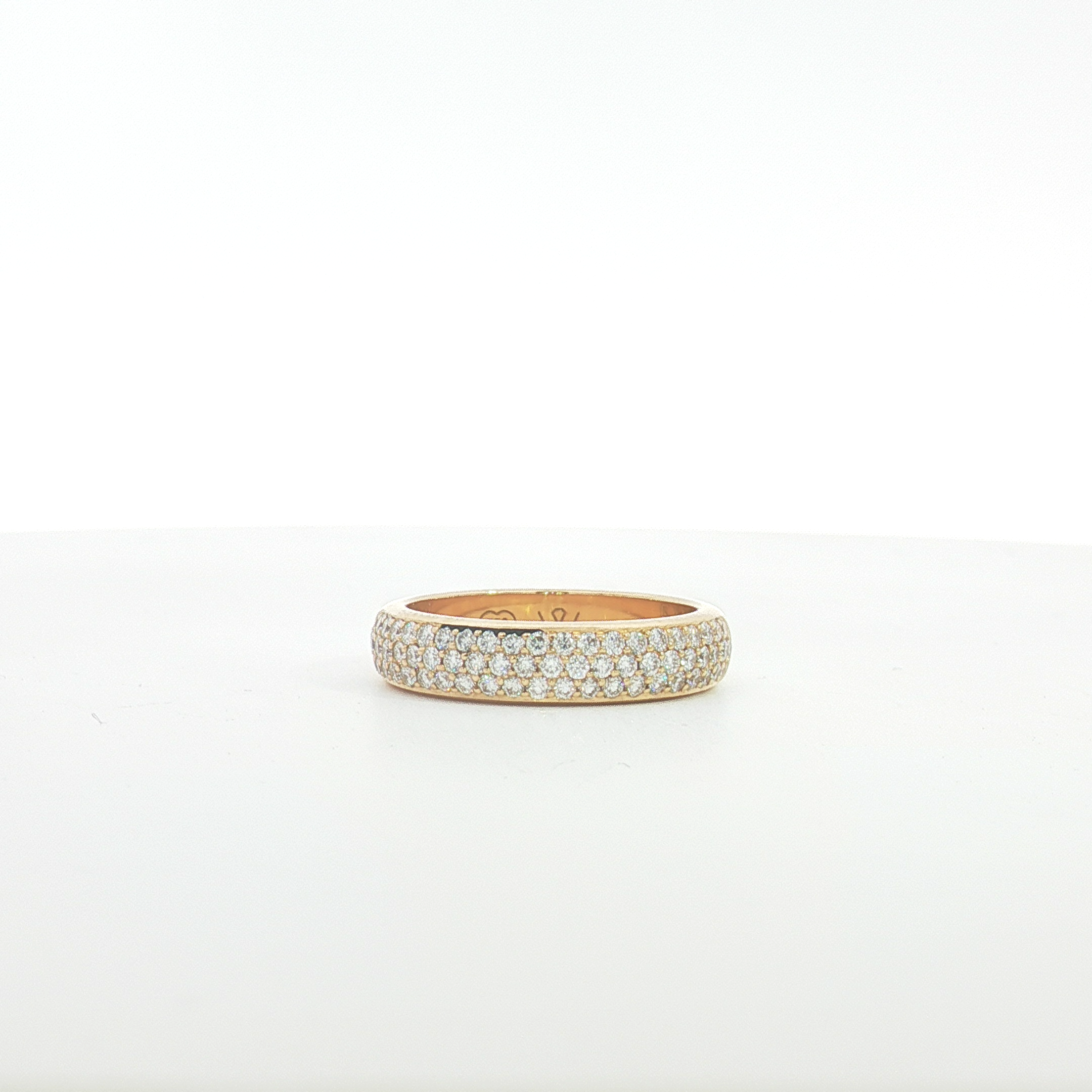 18ct YG Gold Diamond Pavé Set Ring