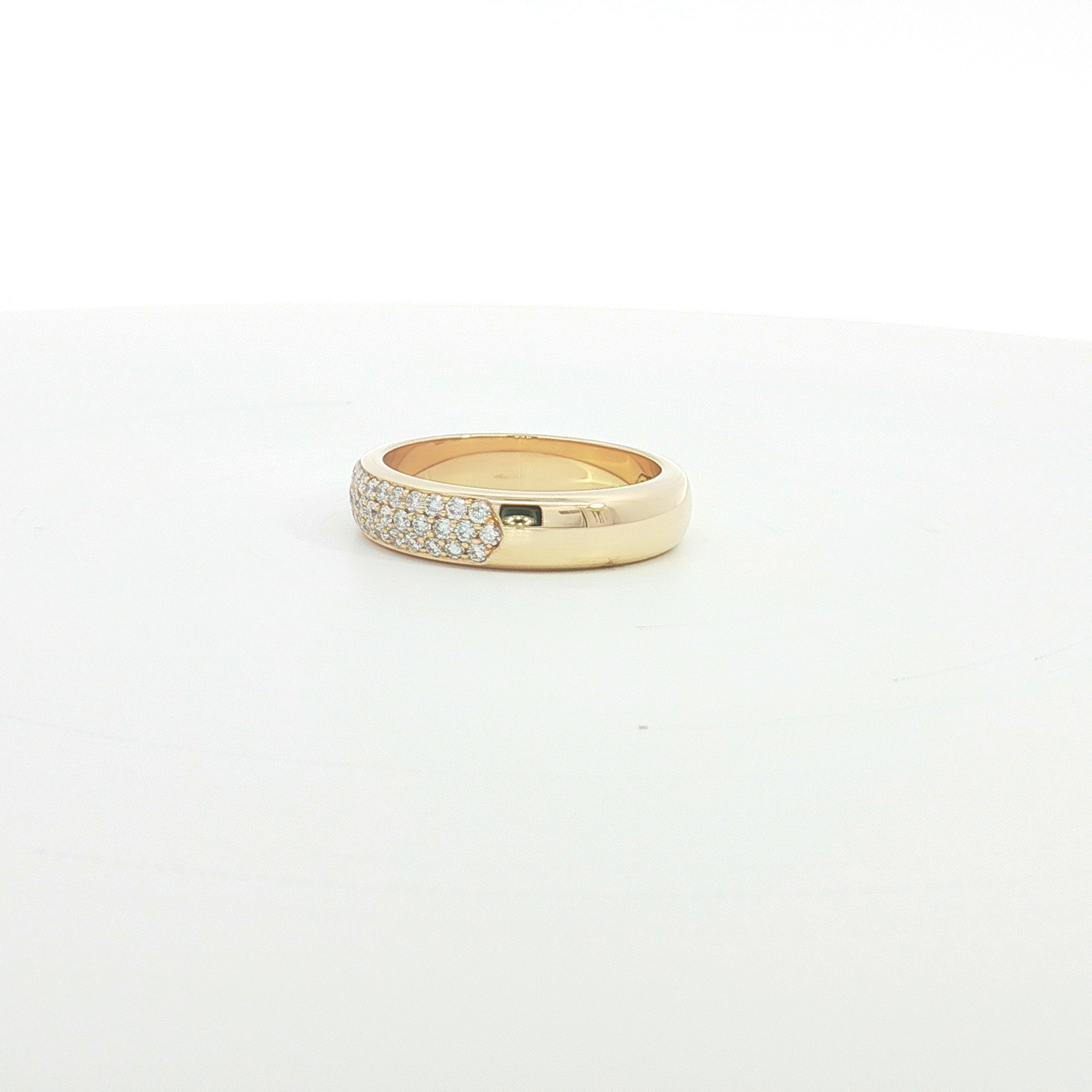 18ct YG Gold Diamond Pavé Set Ring