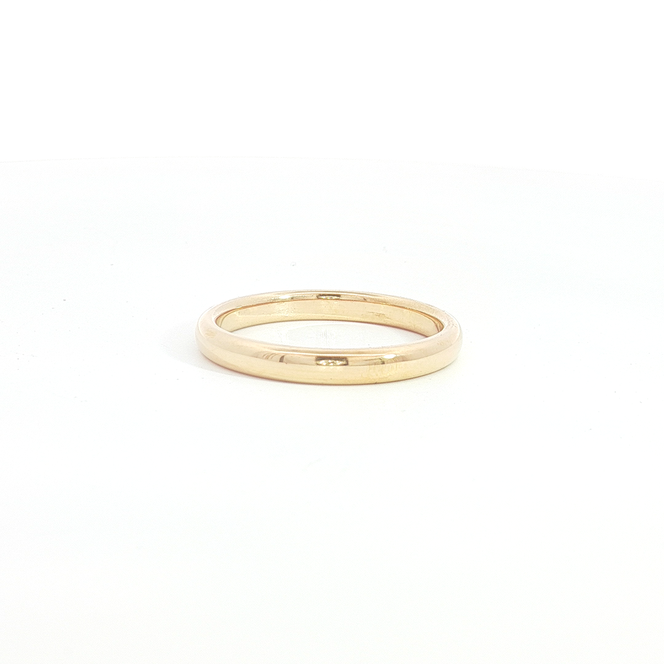 18ct YG Classic Half Round Wedder