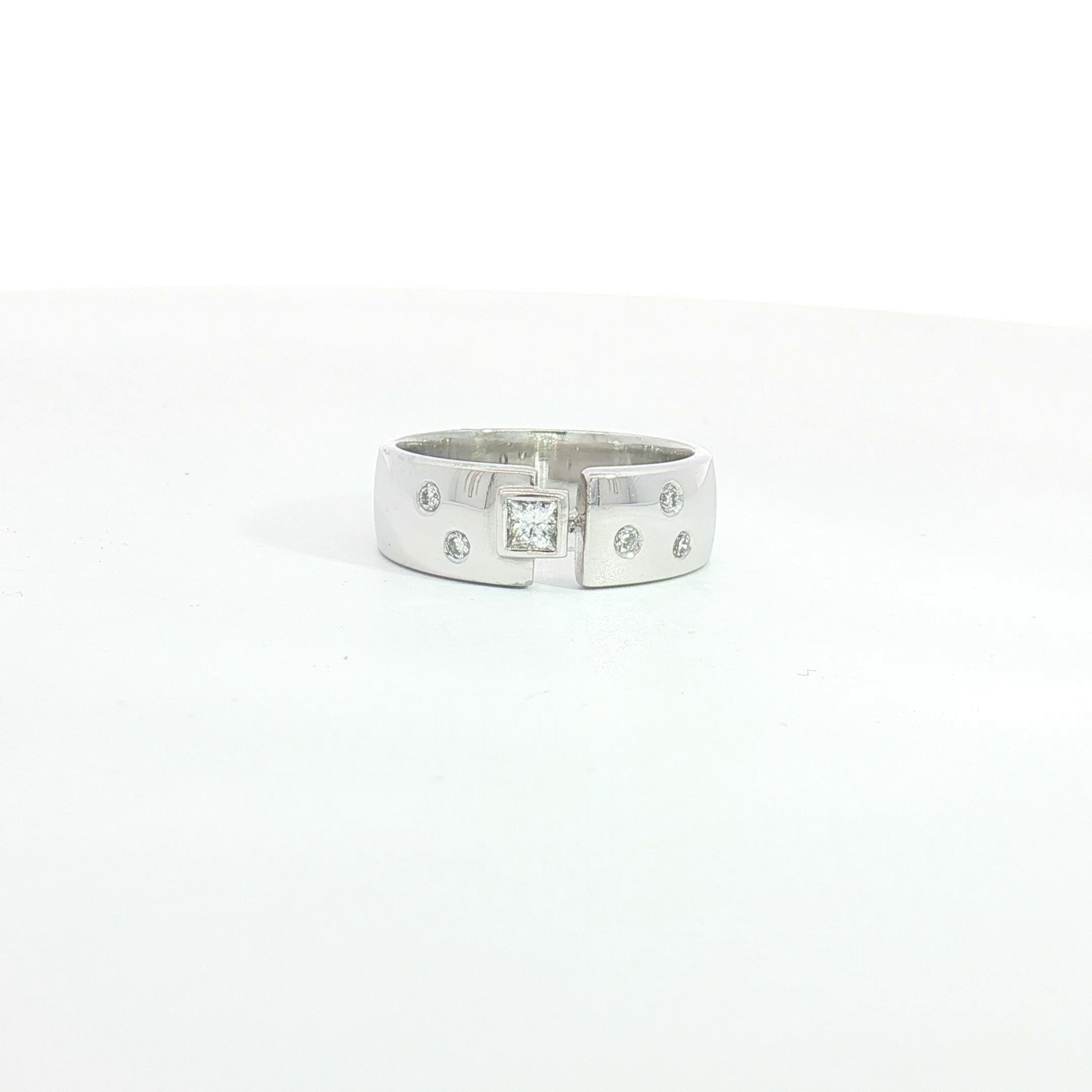 18ct WG Contemporary Diamond Band Ring