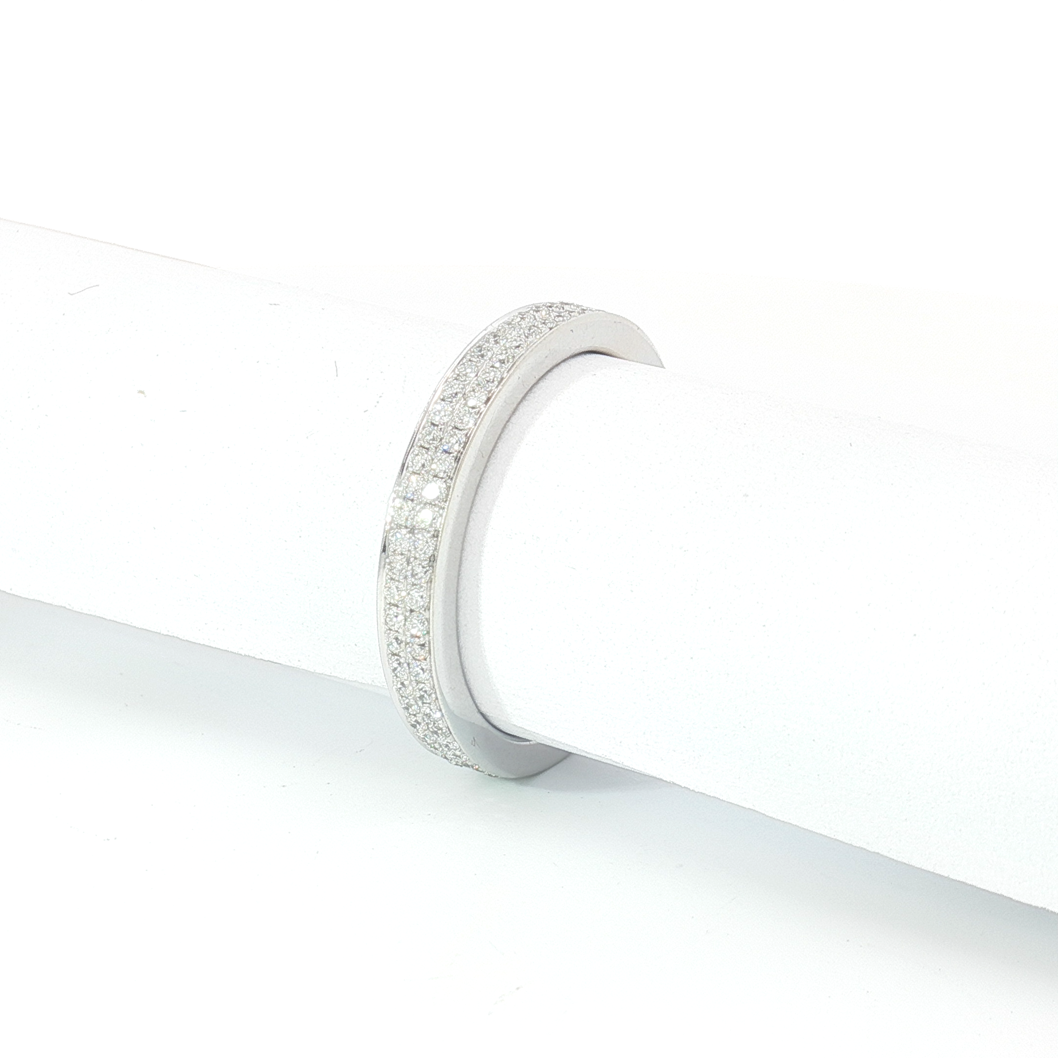 18ct WG Double Row All Round Set Diamond Eternity Ring