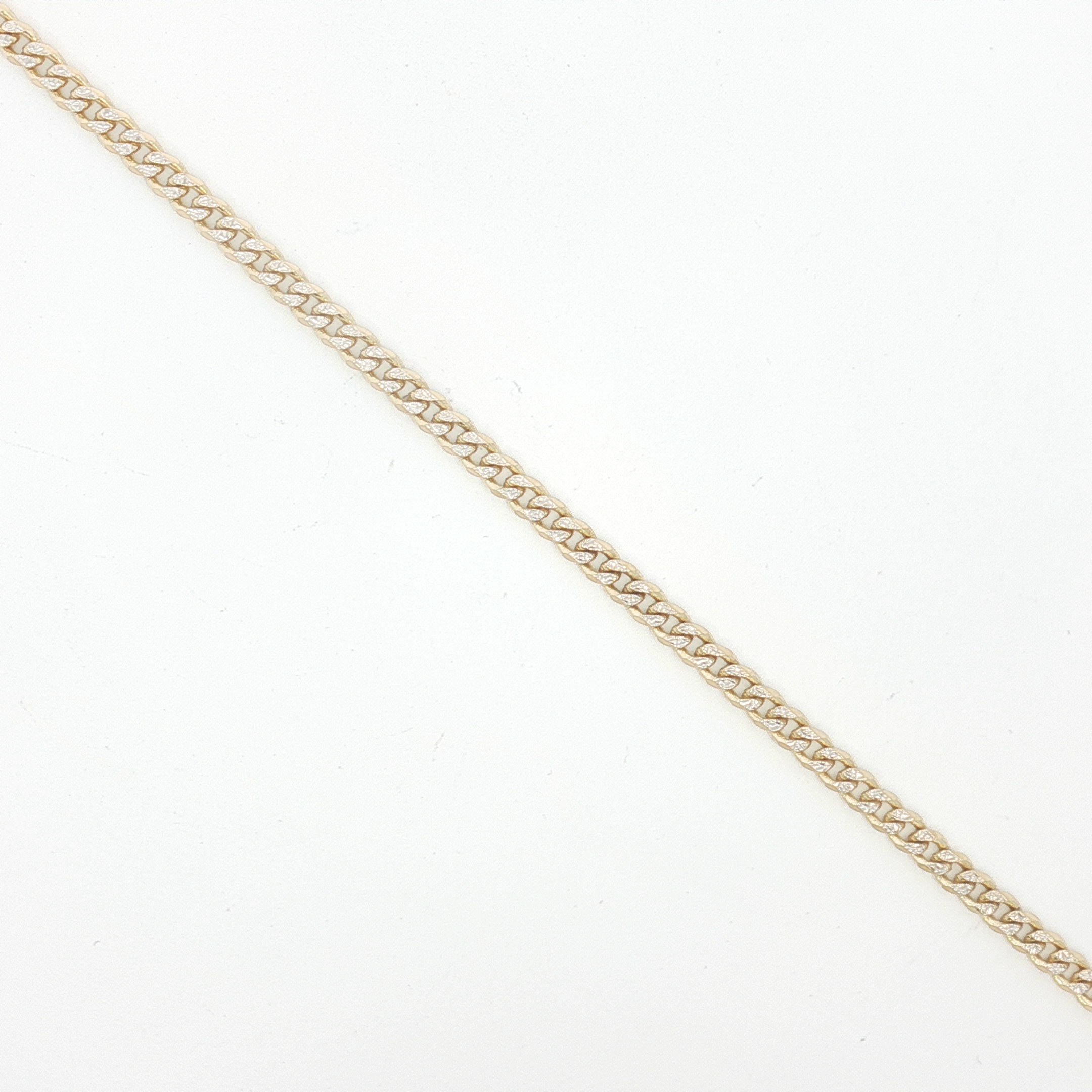 18ct YG Diamond-Cut Curb Link Bracelet
