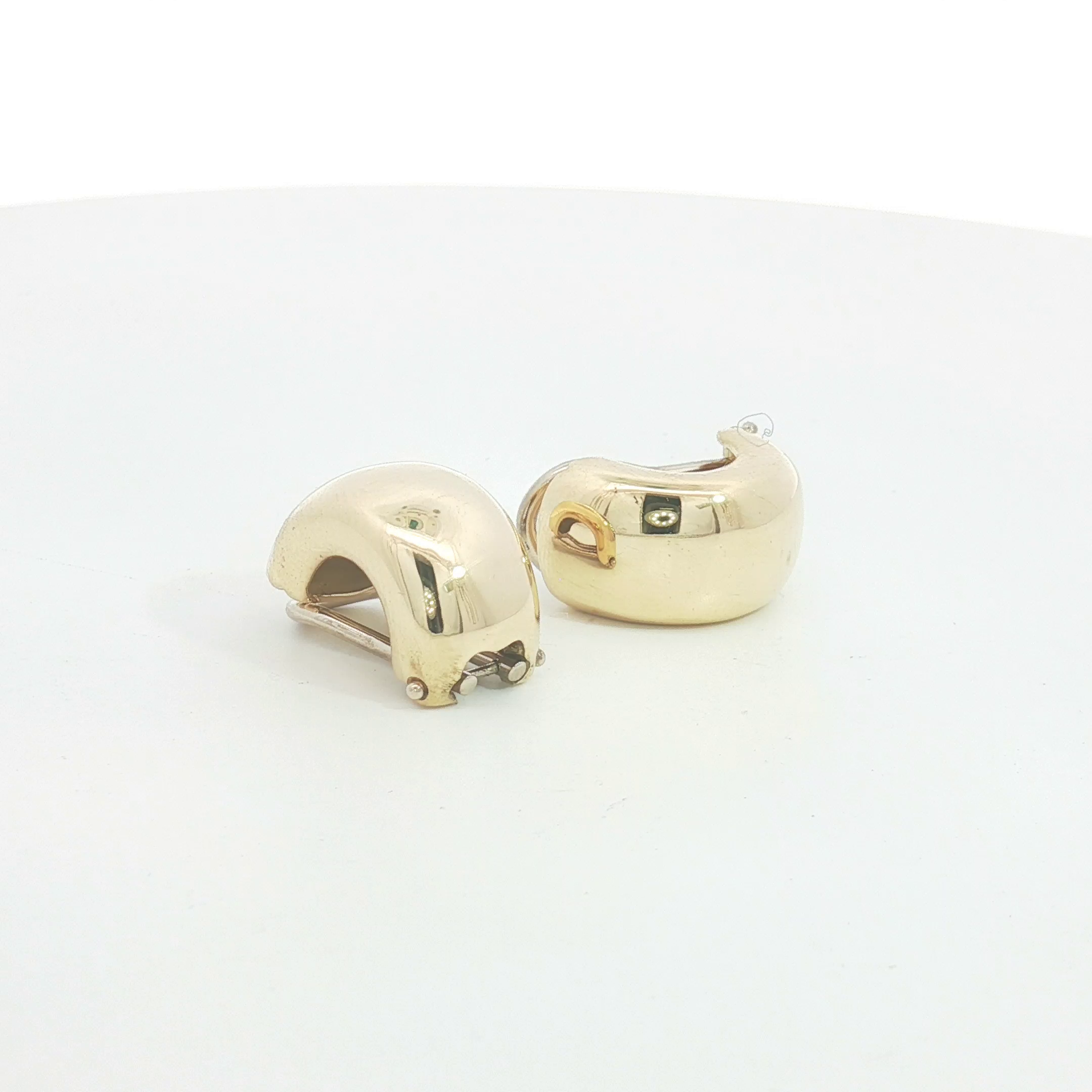 18ct YG Dome Clip-On Earrings