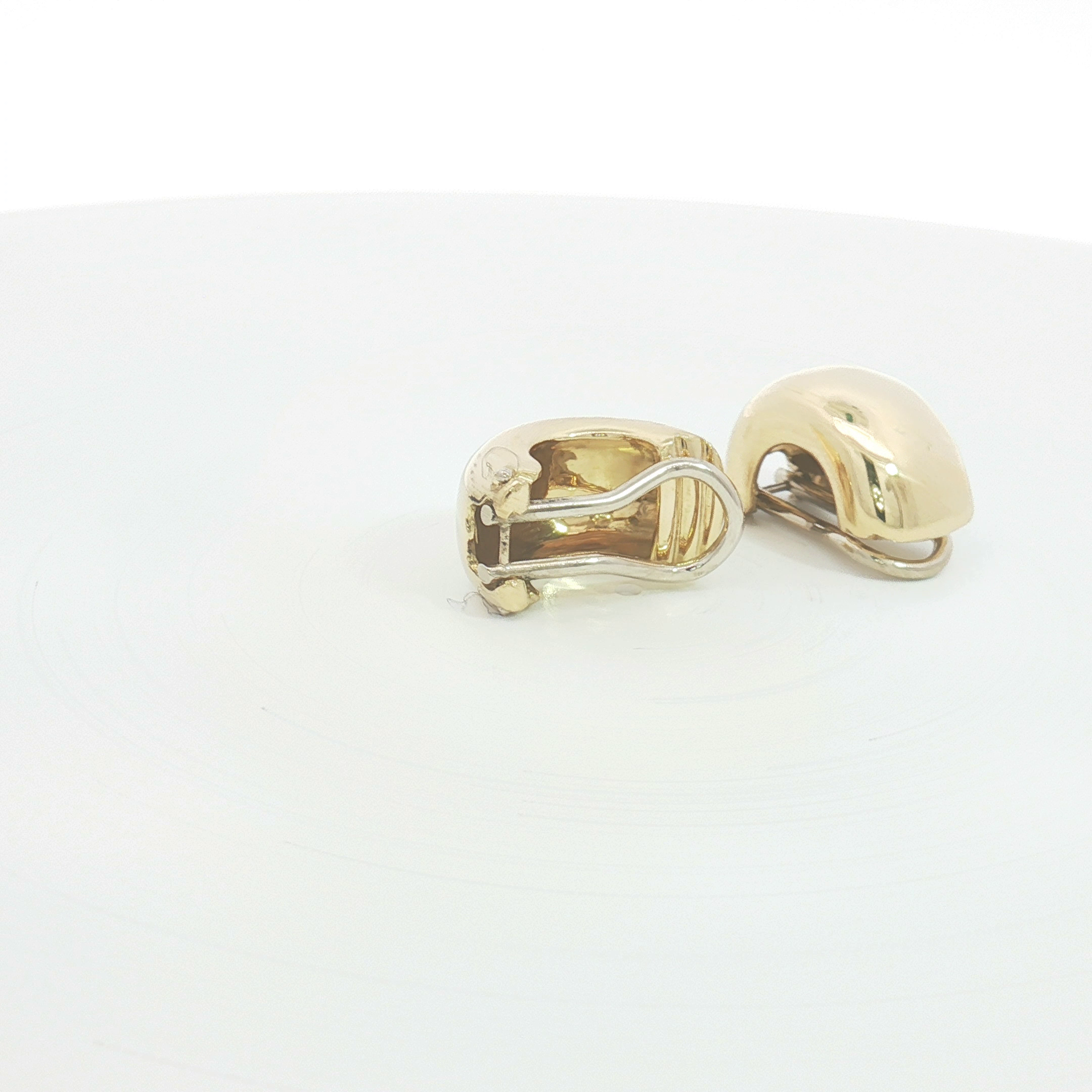 18ct YG Dome Clip-On Earrings