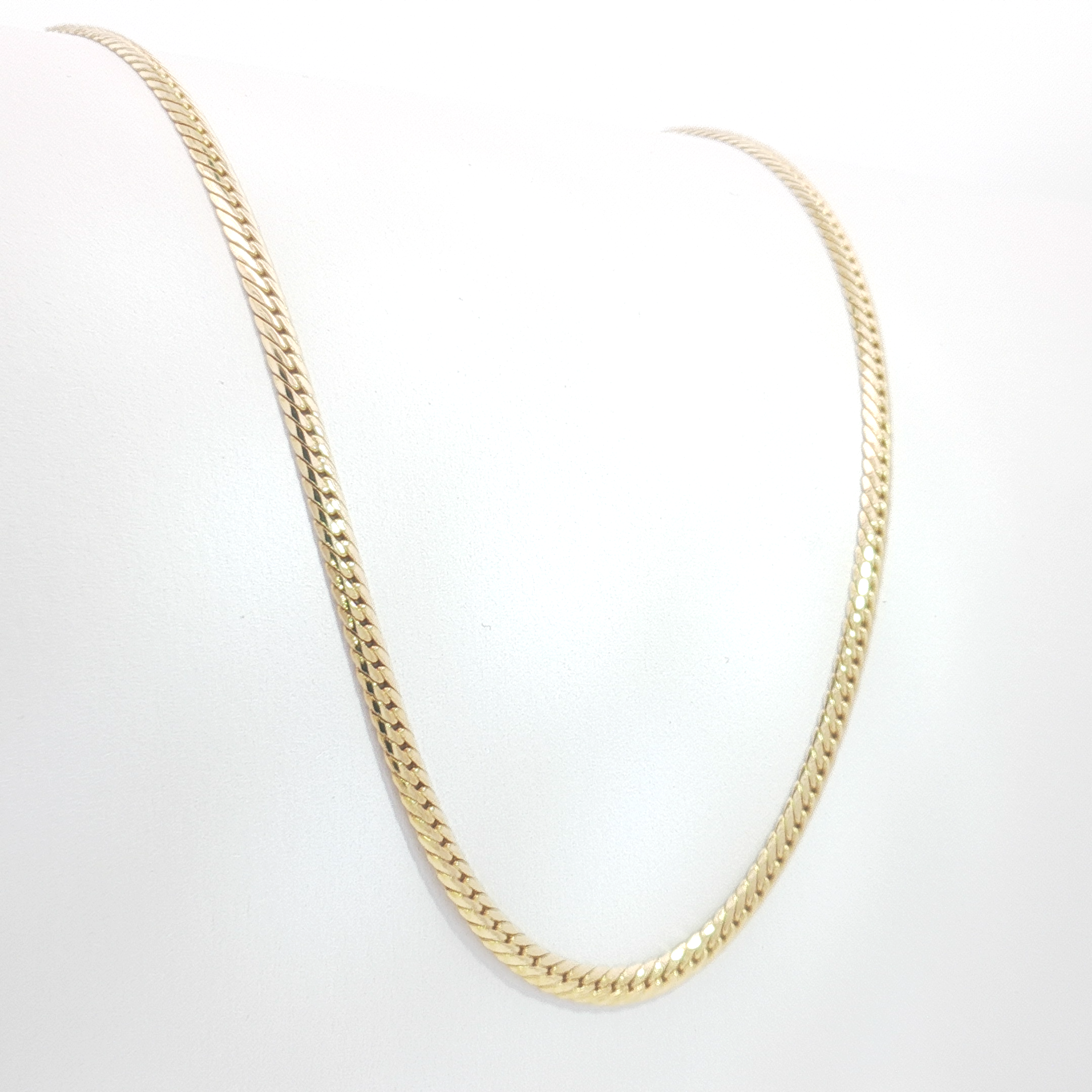 18ct YG Herringbone Necklet