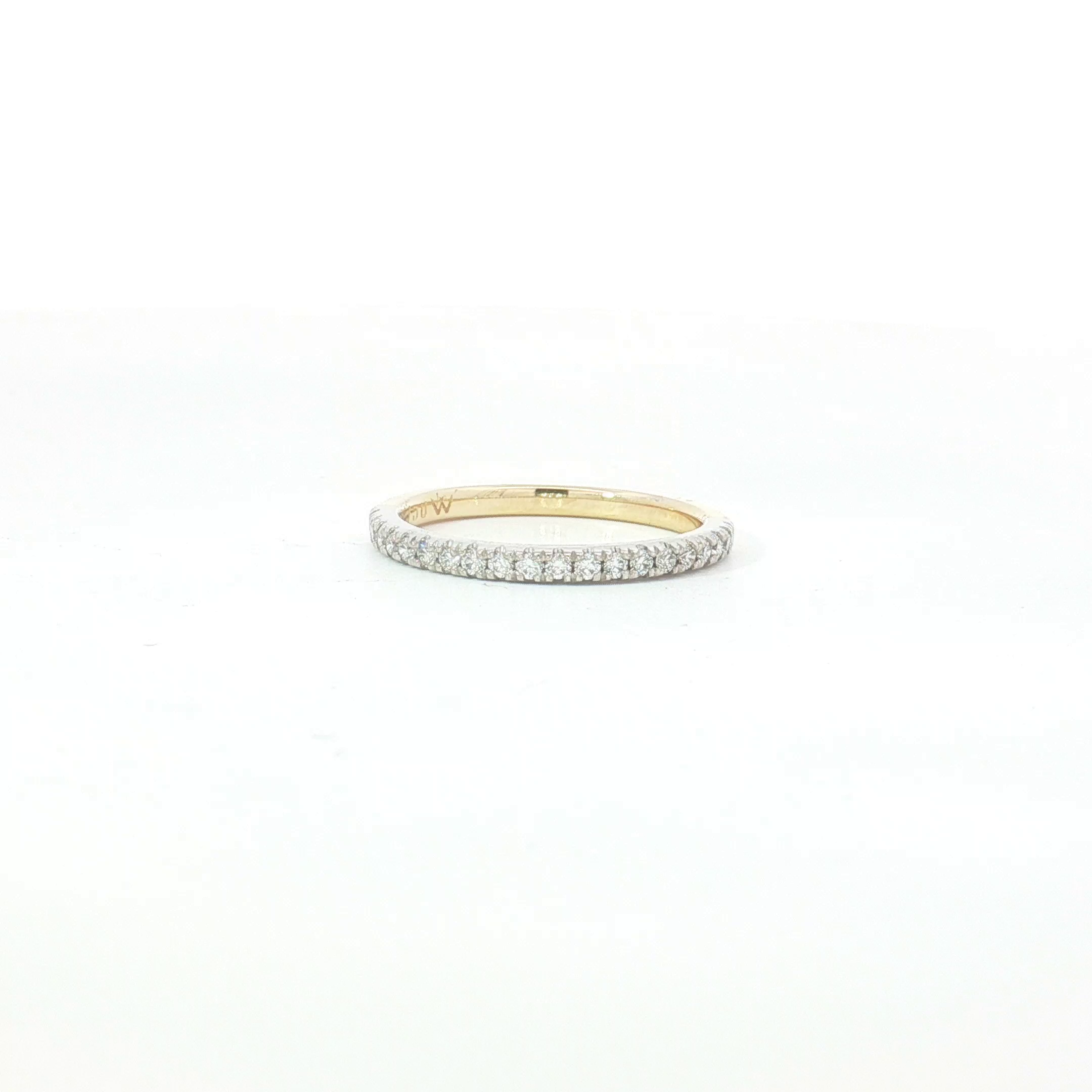 18ct  2Tone Diamond Wedding Ring