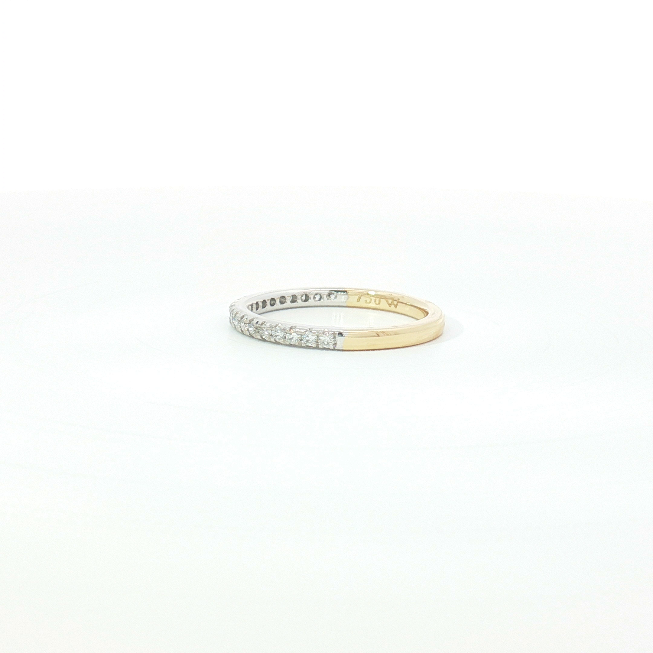 18ct  2Tone Diamond Wedding Ring