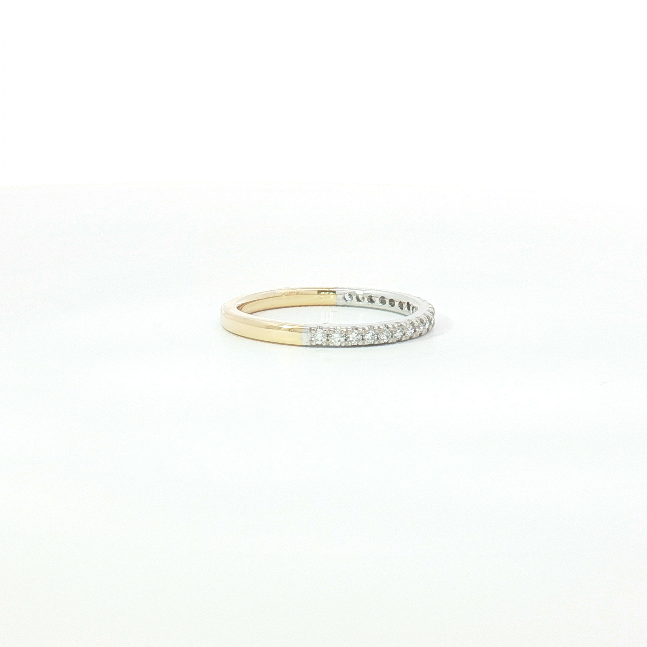 18ct  2Tone Diamond Wedding Ring