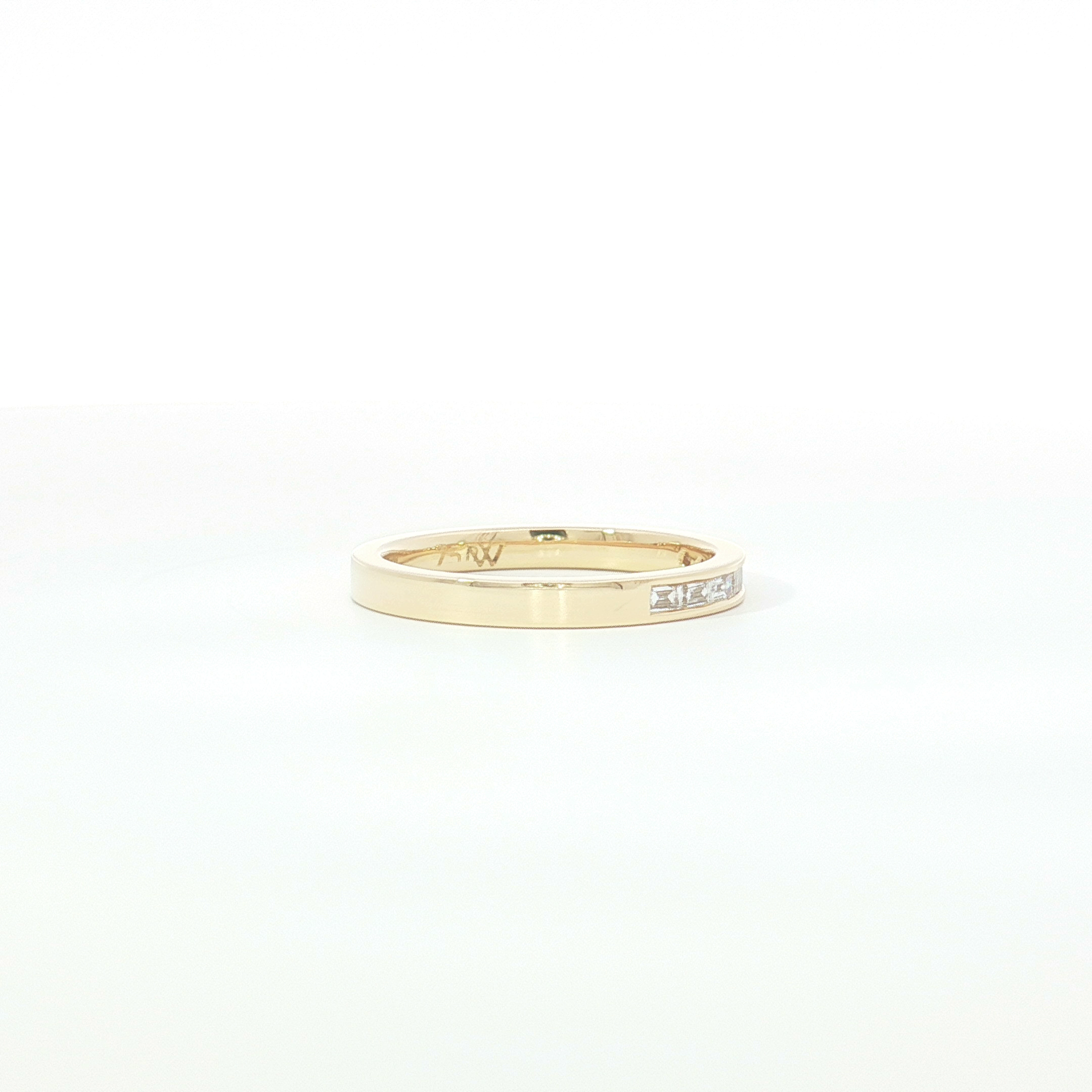 18ct YG Baguette Diamond Channel Set Wedding Ring