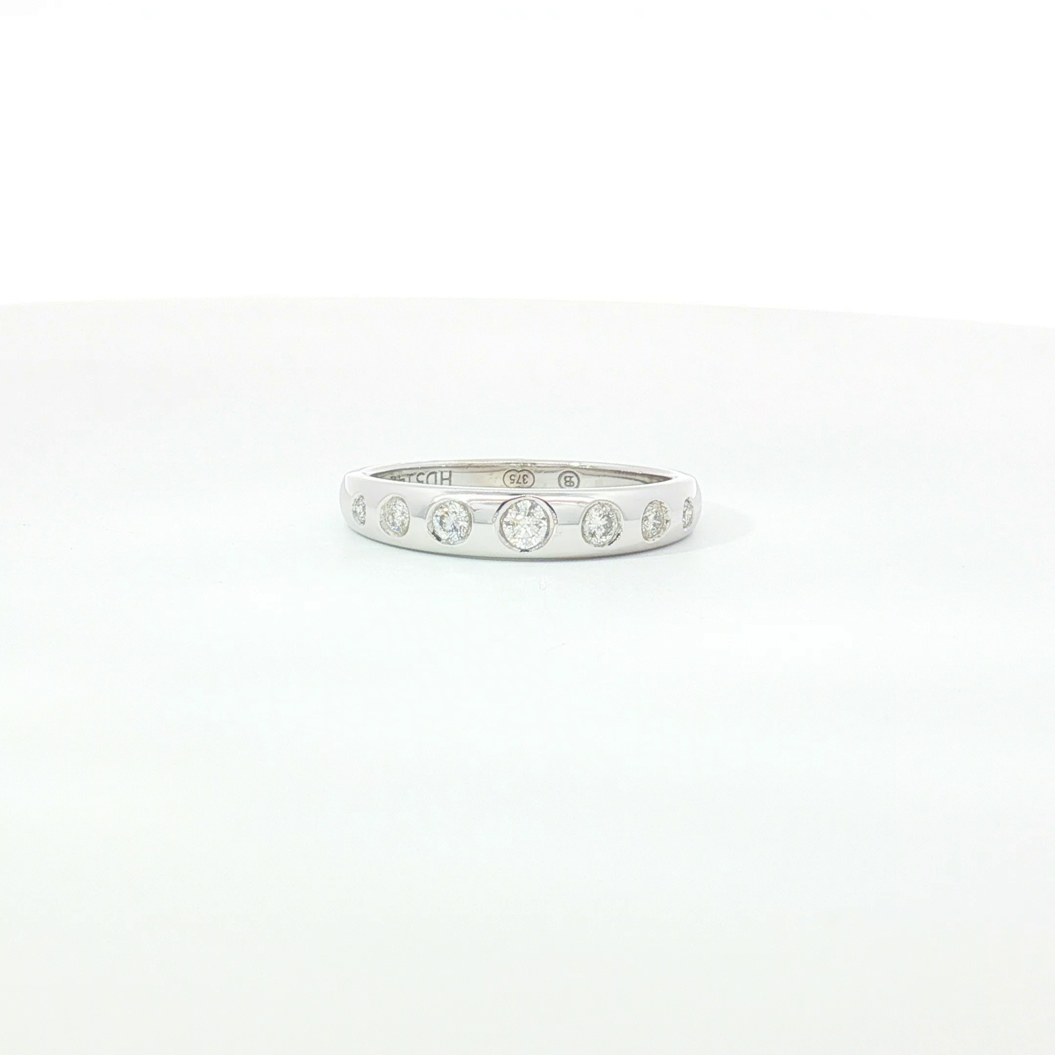 9ct WG Pressure Set Diamond Ring