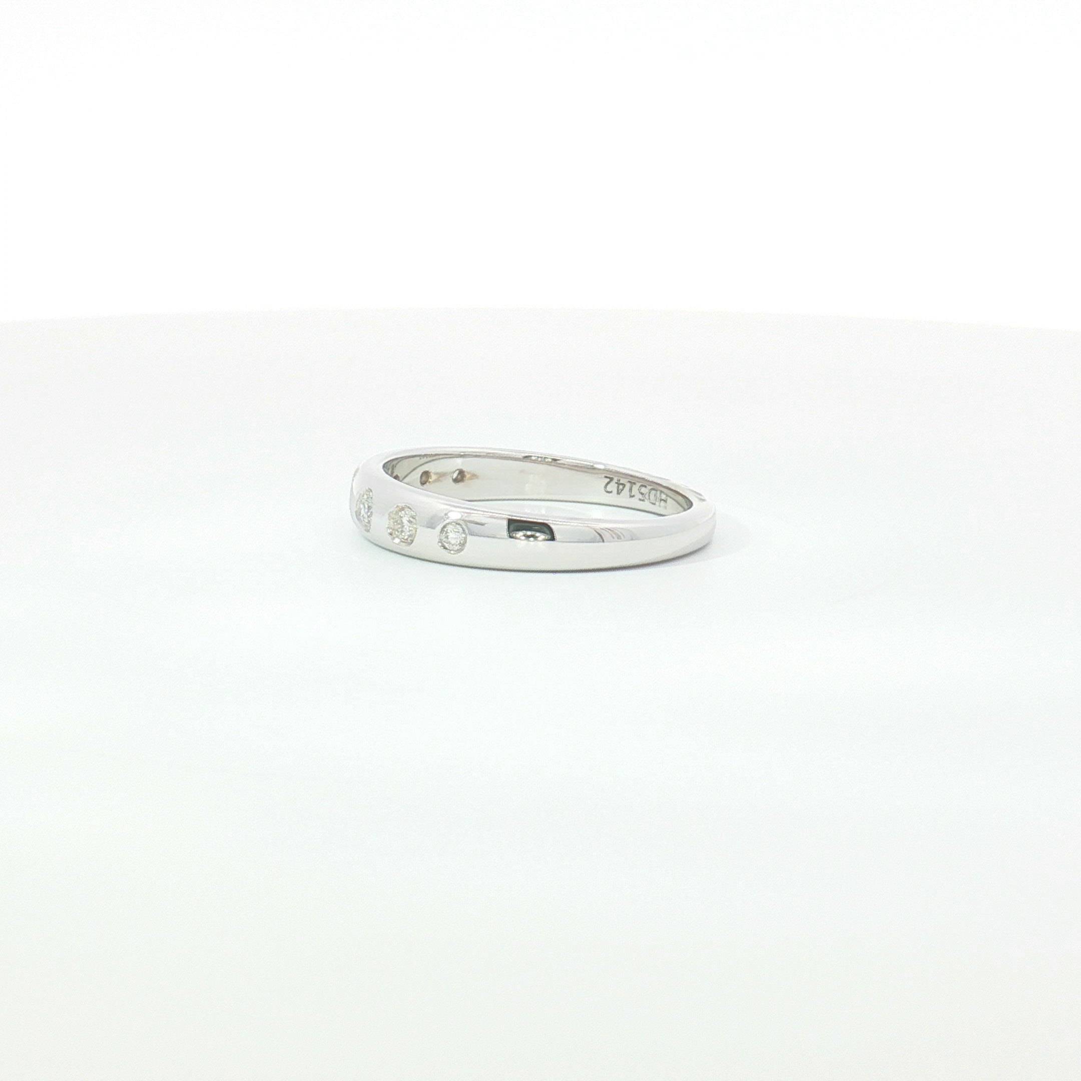 9ct WG Pressure Set Diamond Ring