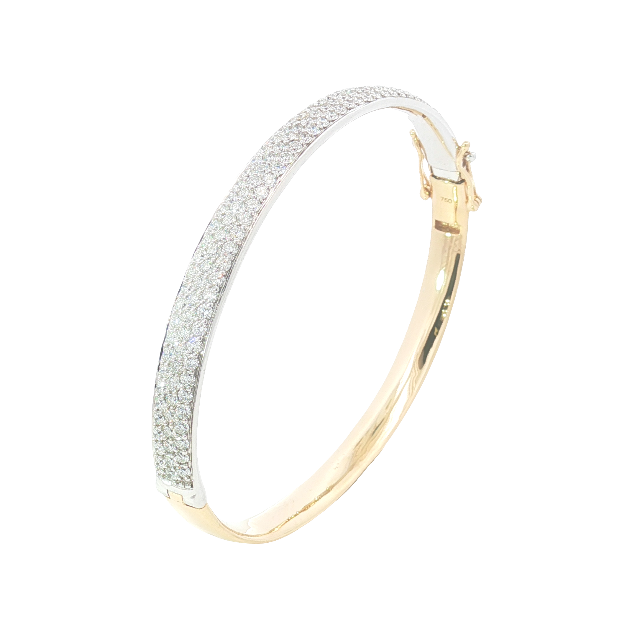 18ct 2Tone Diamond Pavé Set Bangle