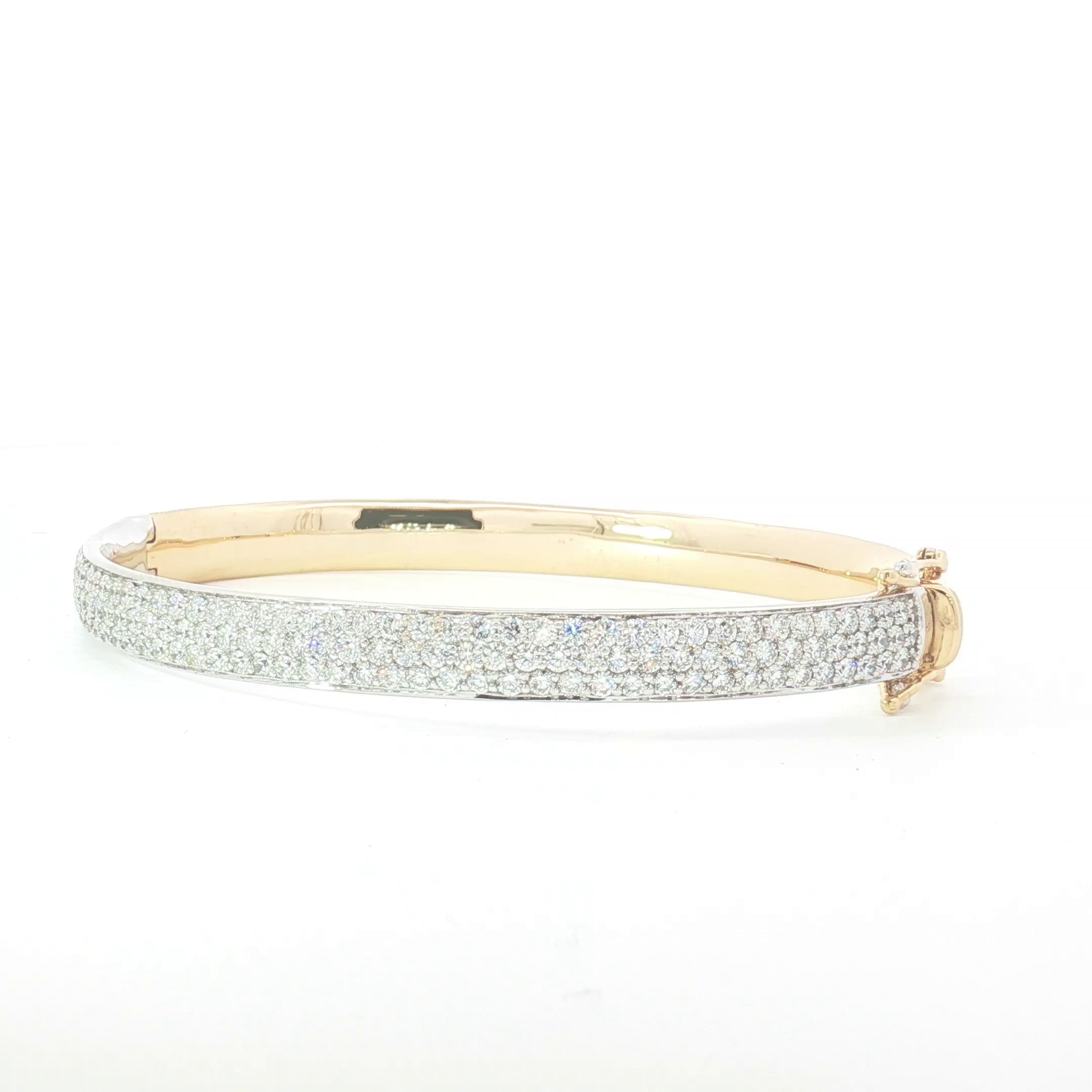 18ct 2Tone Diamond Pavé Set Bangle