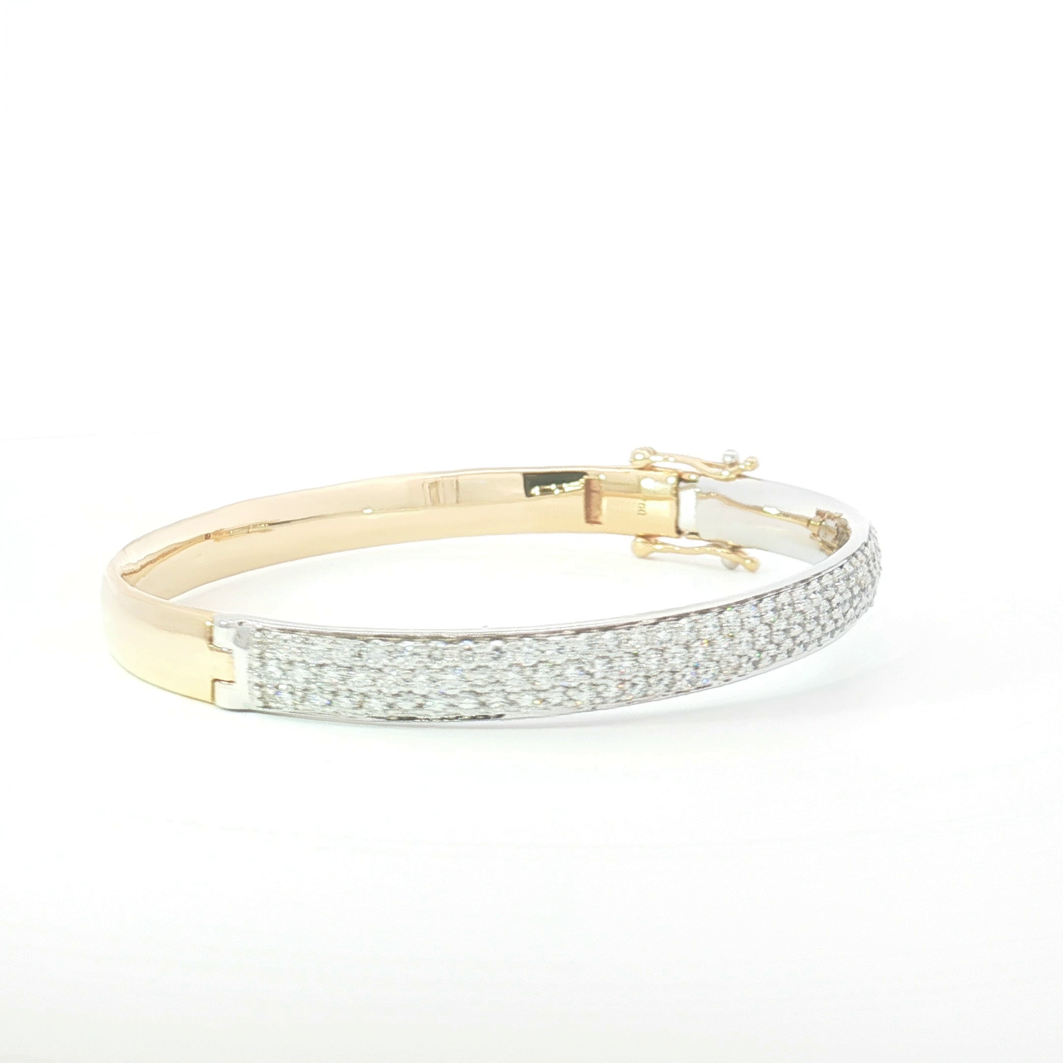18ct 2Tone Diamond Pavé Set Bangle