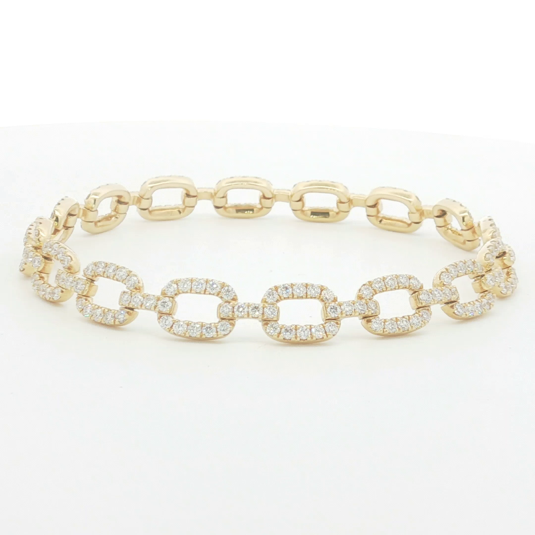 18ct YG Diamond Set Bracelet